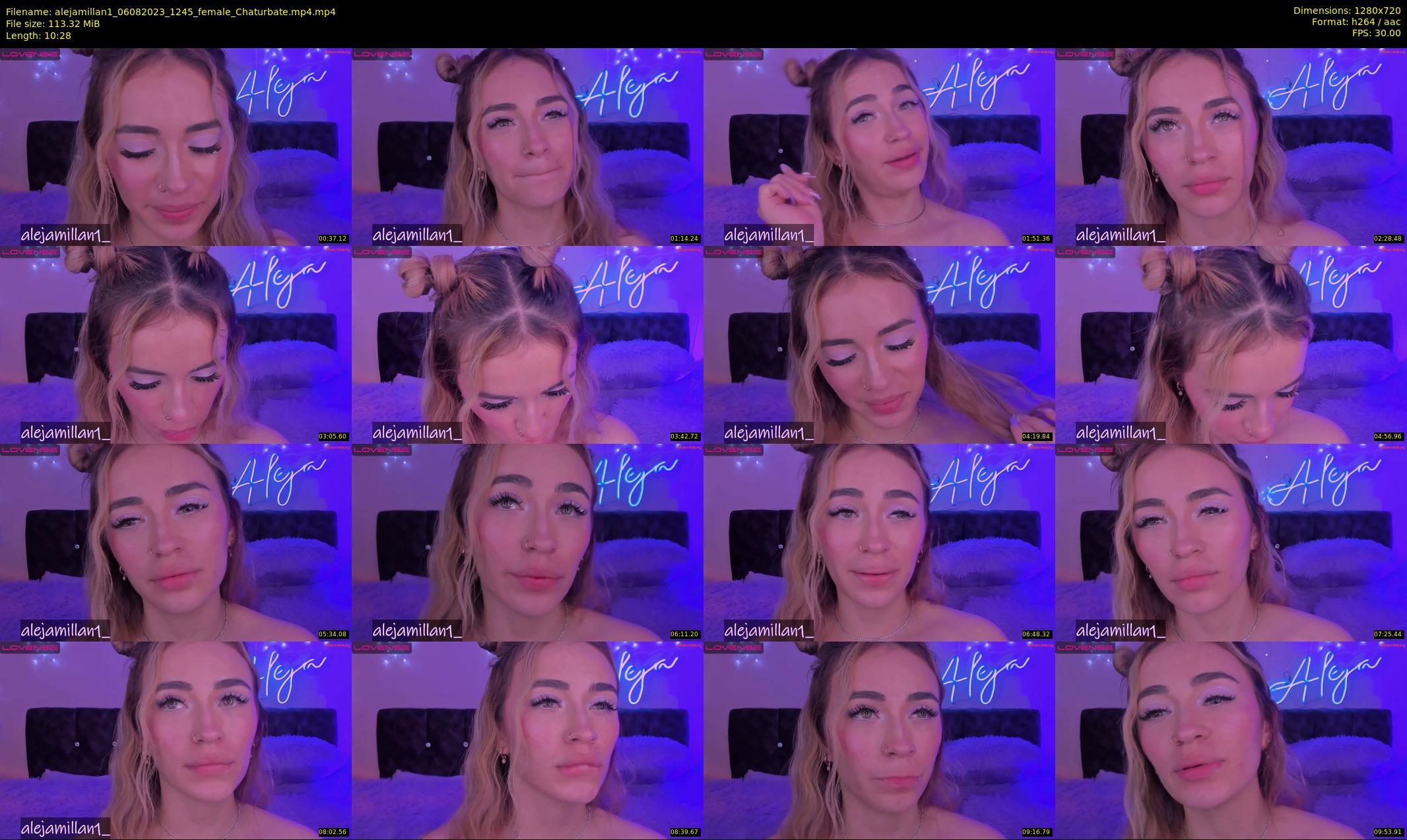 alejamillan1 — 11 minute Chaturbate female cam show recording, 720p, Aug 6, 2023
