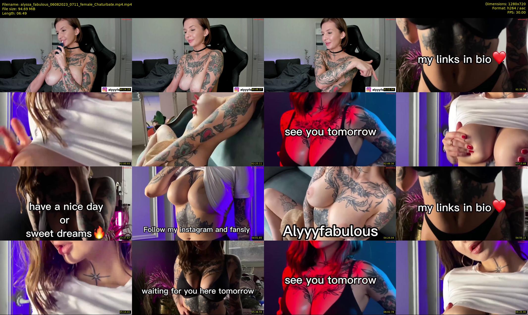 alyssa_fabulous — 7 minute Chaturbate female cam show recording, 720p, Aug 6, 2023