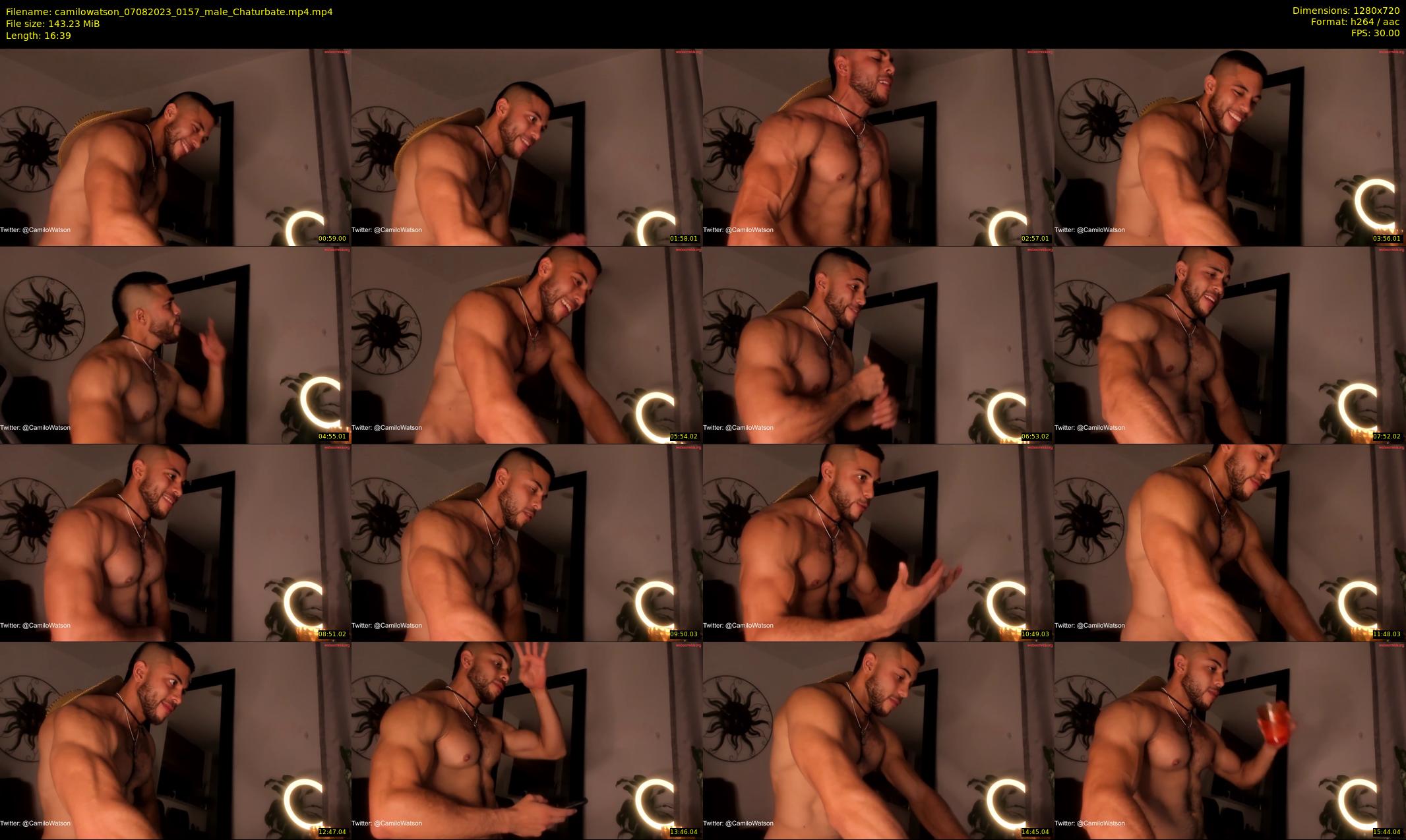 camilowatson — 17 minute Chaturbate male cam show recording, 720p, Aug 7, 2023