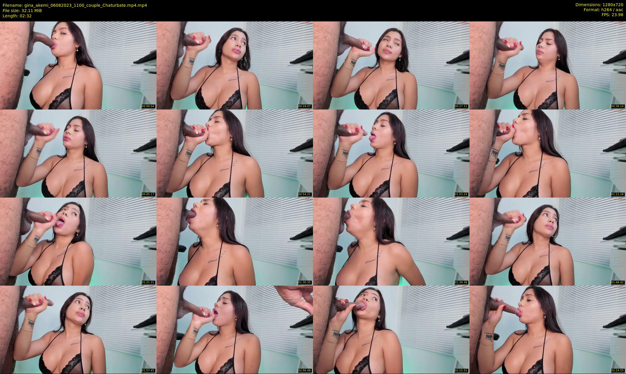 gina_akemi — 3 minute Chaturbate couple cam show recording, 720p, Aug 6, 2023