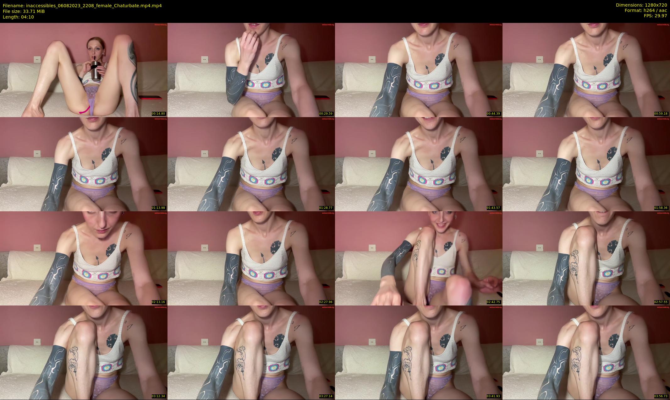 inaccessibles — 5 minute Chaturbate female cam show recording, 720p, Aug 6, 2023