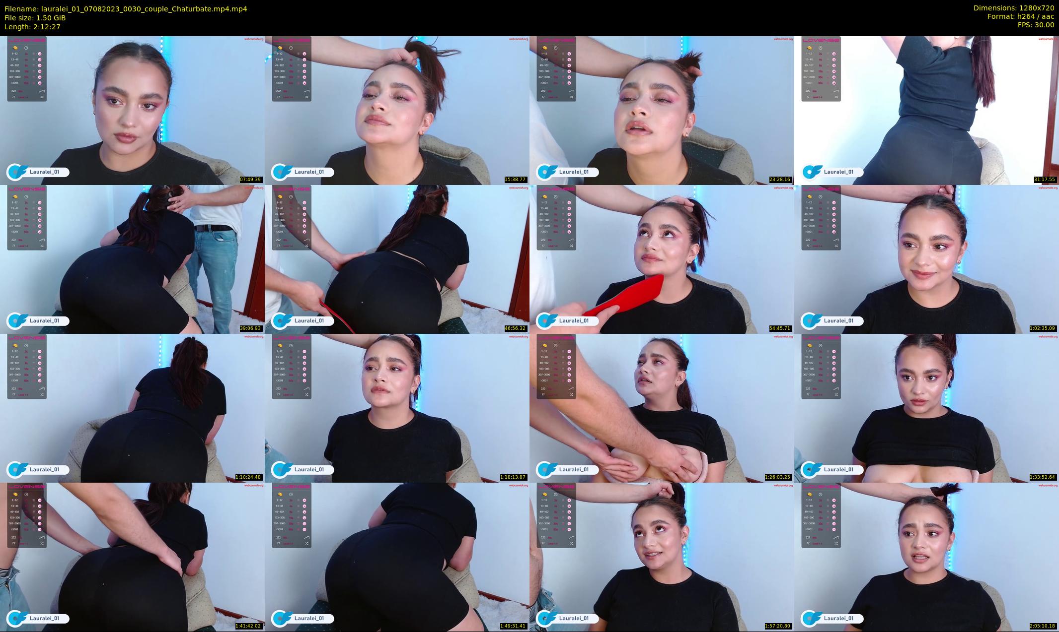 lauralei_01 — 133 minute Chaturbate couple cam show recording, 720p, Aug 7, 2023