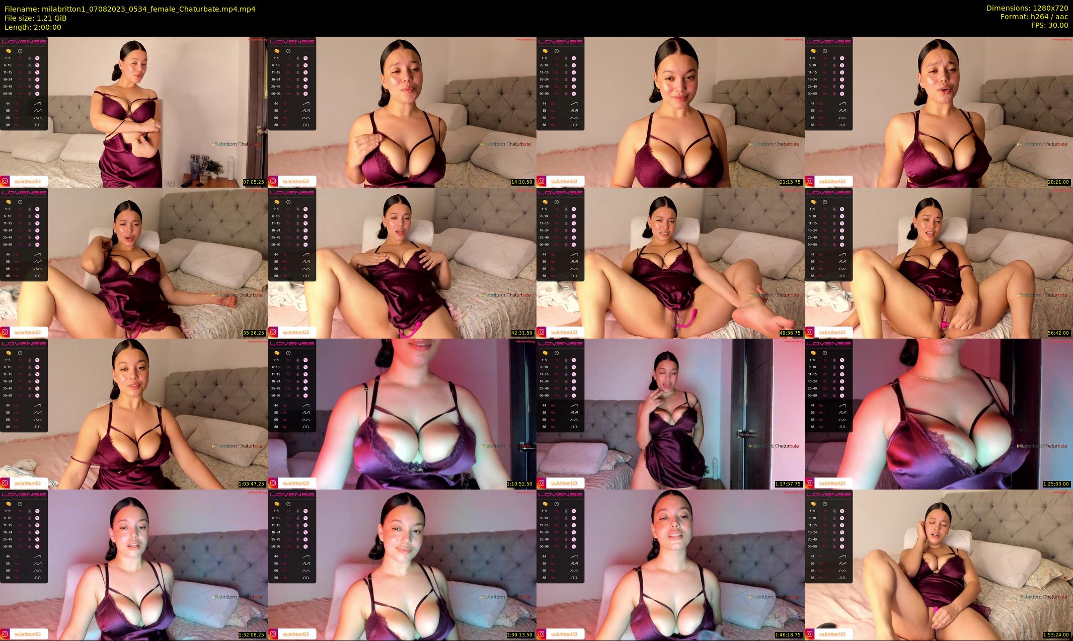 milabritton1 — 120 minute Chaturbate female cam show recording, 720p, Aug 7, 2023