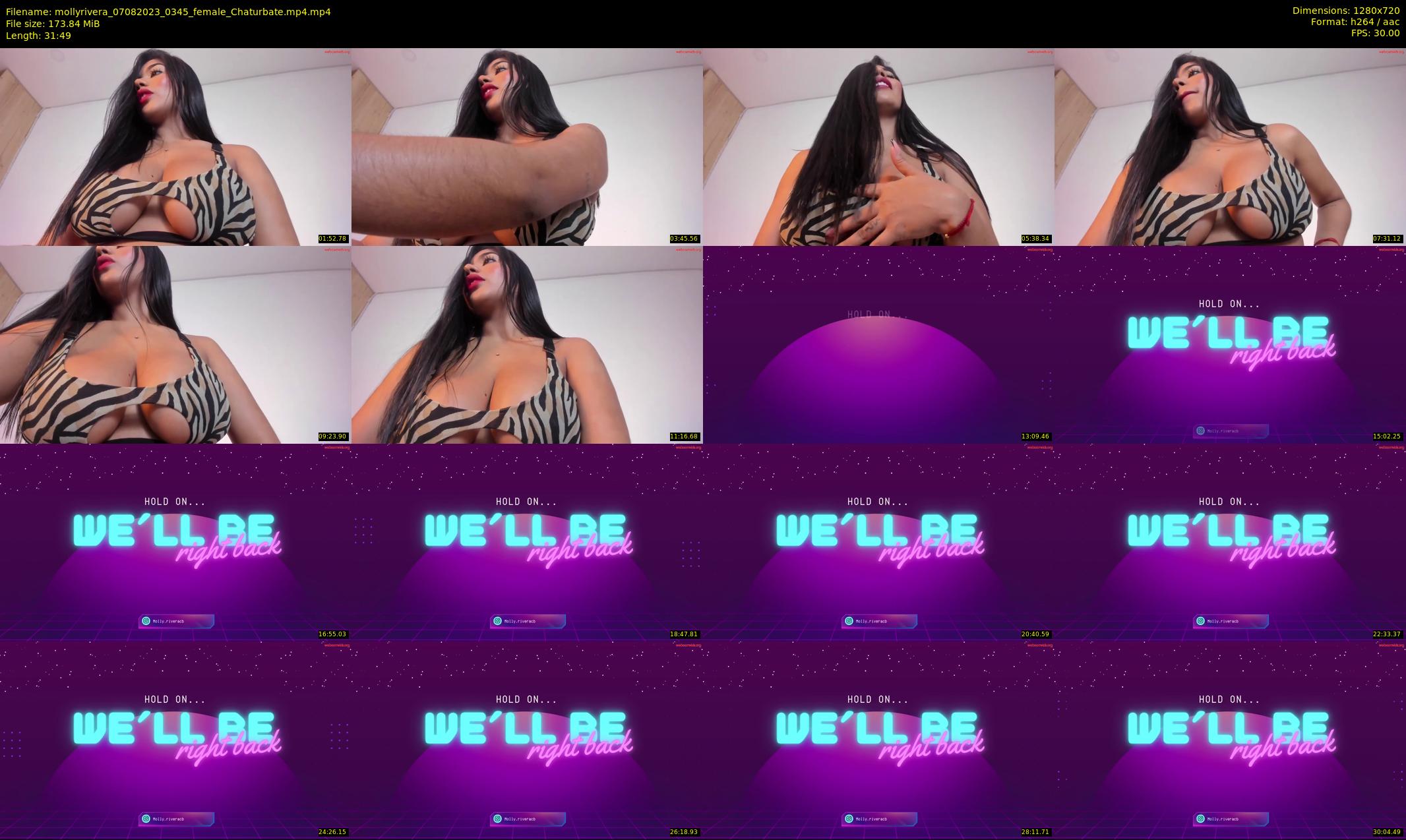 mollyrivera — 32 minute Chaturbate female cam show recording, 720p, Aug 7, 2023