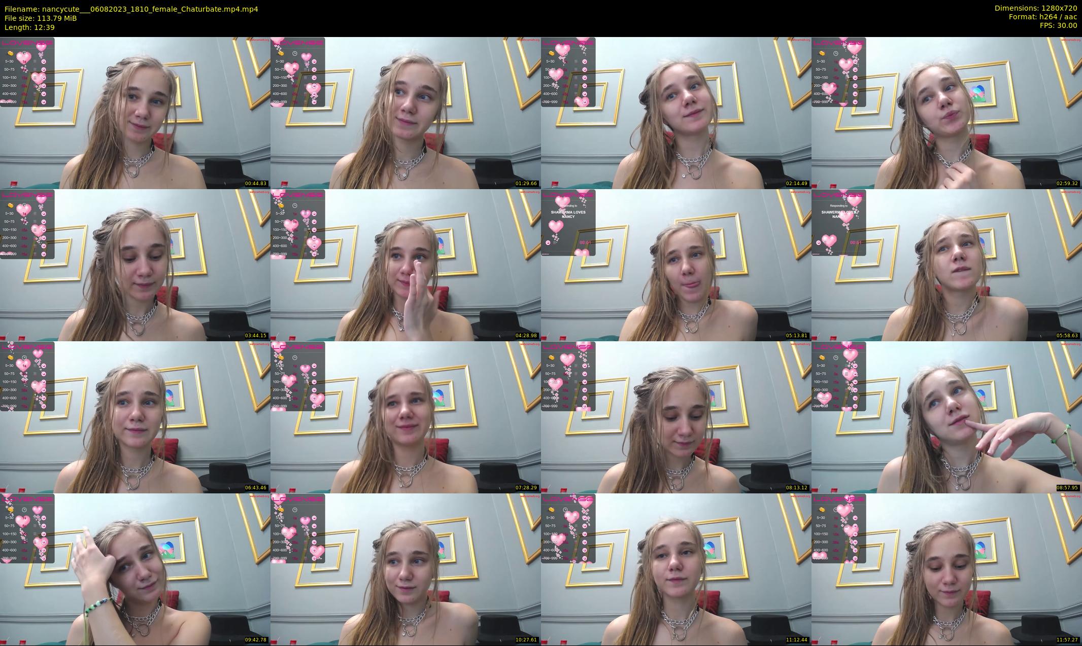 nancycute__ — 13 minute Chaturbate female cam show recording, 720p, Aug 6, 2023
