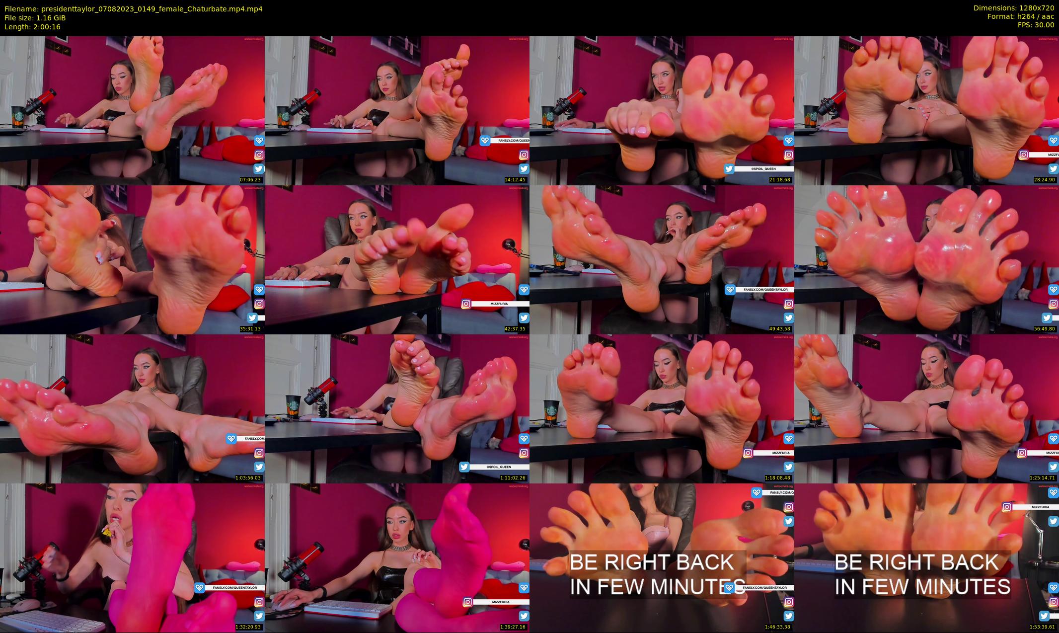 presidenttaylor — 121 minute Chaturbate female cam show recording, 720p, Aug 7, 2023