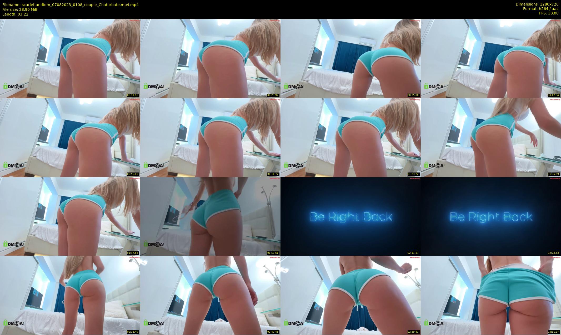 scarlettandtom — 4 minute Chaturbate couple cam show recording, 720p, Aug 7, 2023