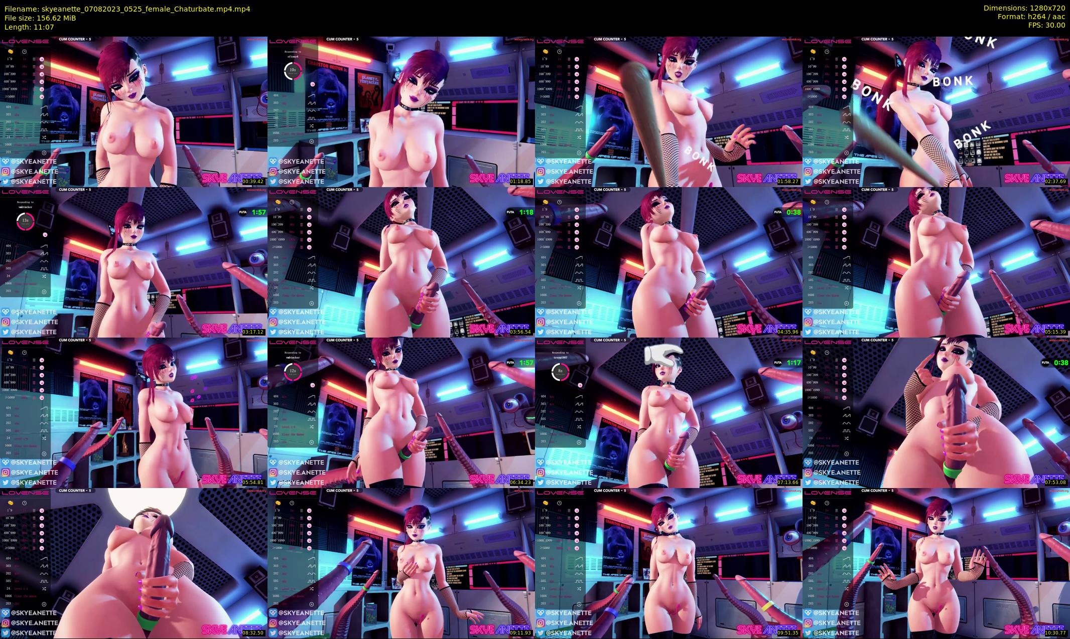 skyeanette — 12 minute Chaturbate female cam show recording, 720p, Aug 7, 2023