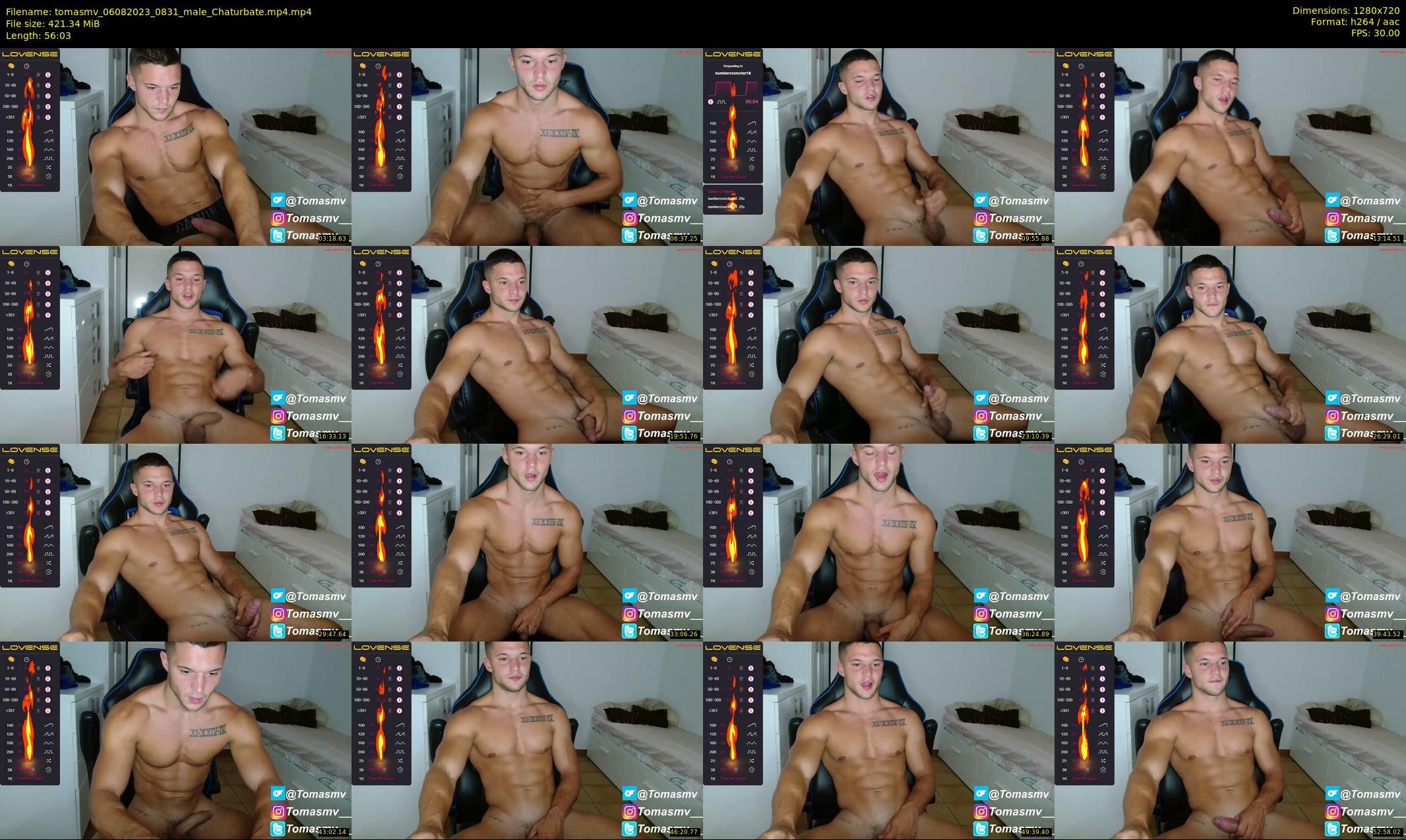 tomasmv — 57 minute Chaturbate male cam show recording, 720p, Aug 6, 2023