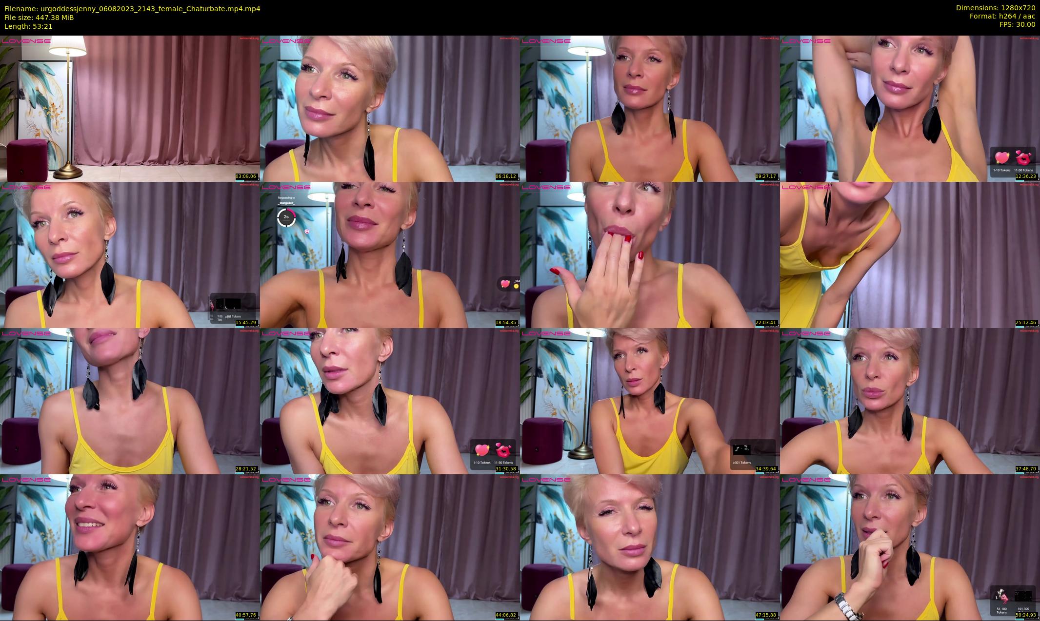 urgoddessjenny — 54 minute Chaturbate female cam show recording, 720p, Aug 6, 2023