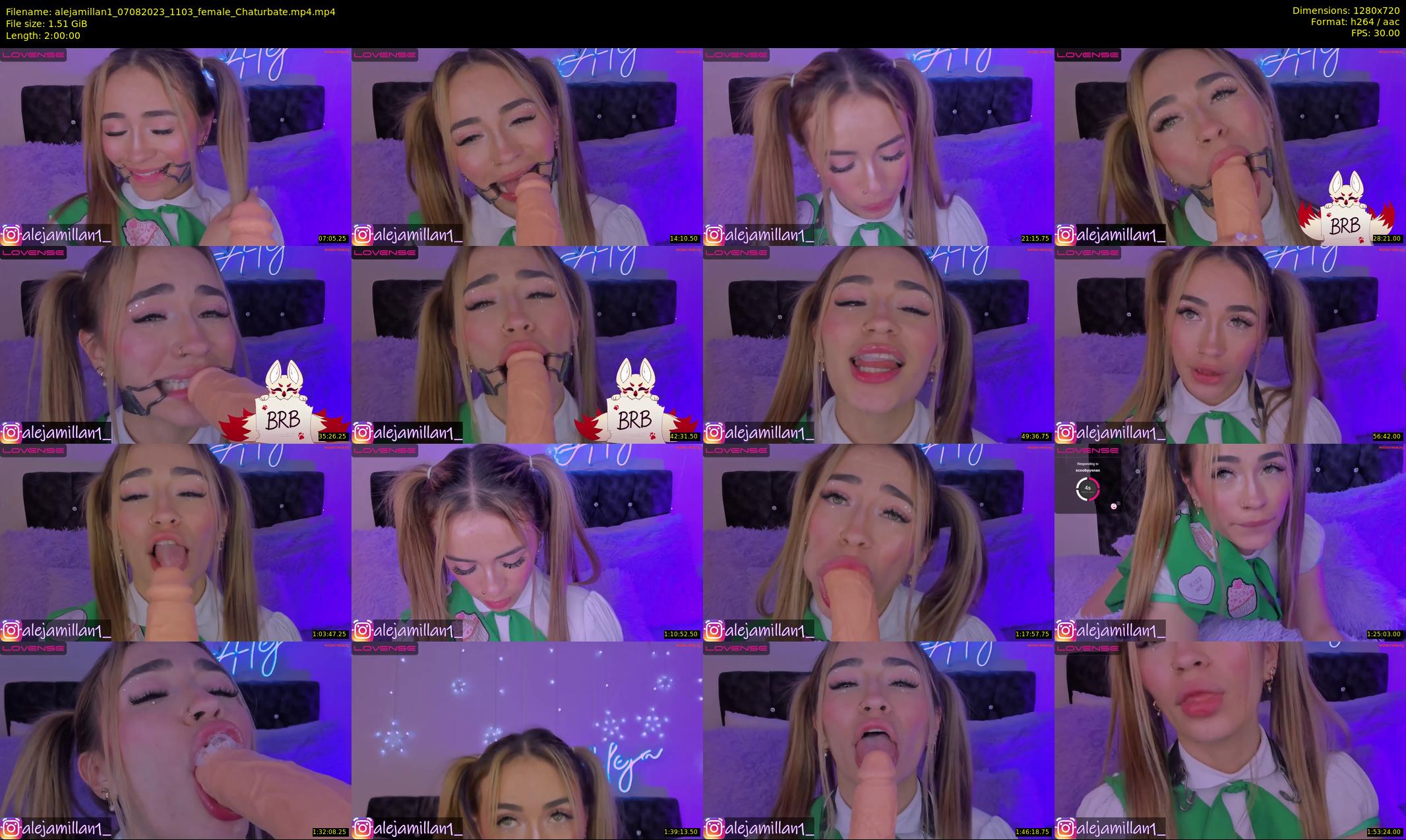 alejamillan1 — 120 minute Chaturbate female cam show recording, 720p, Aug 7, 2023