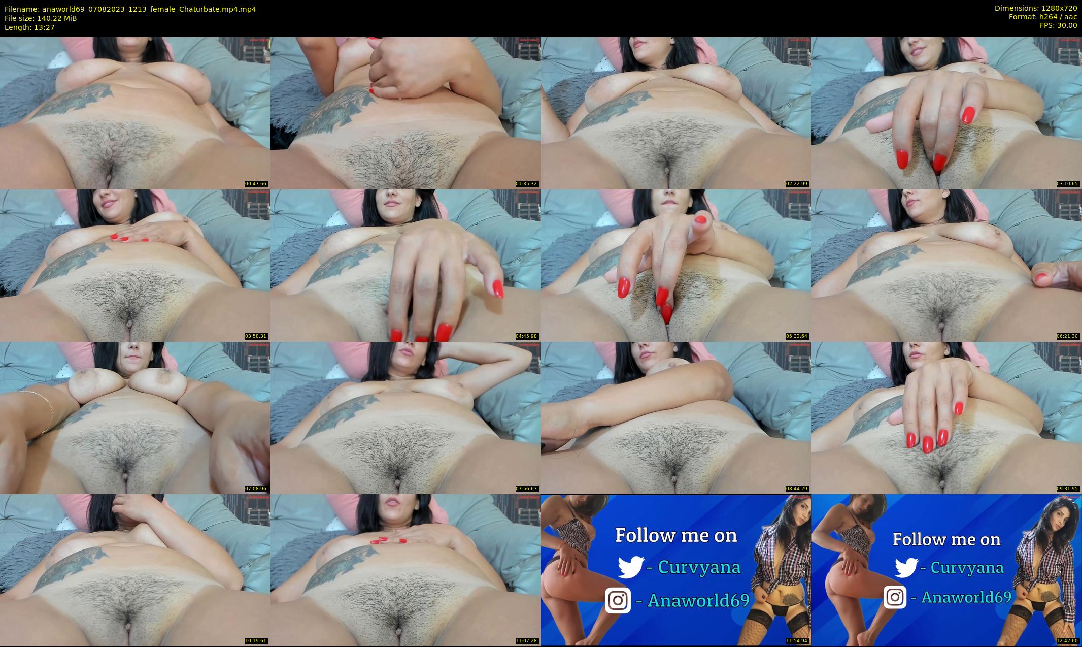 anaworld69 — 14 minute Chaturbate female cam show recording, 720p, Aug 7, 2023