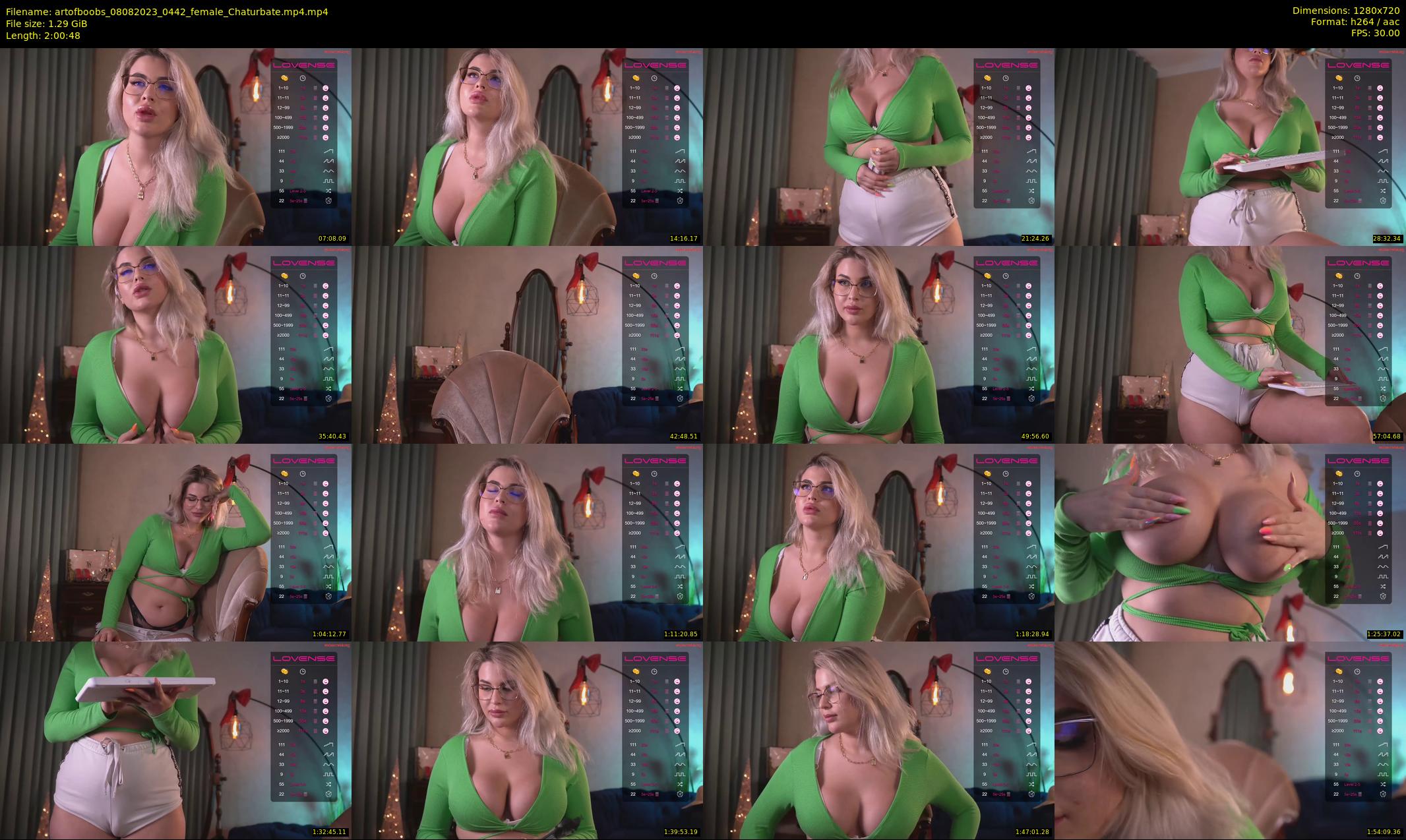 artofboobs — 121 minute Chaturbate female cam show recording, 720p, Aug 8, 2023