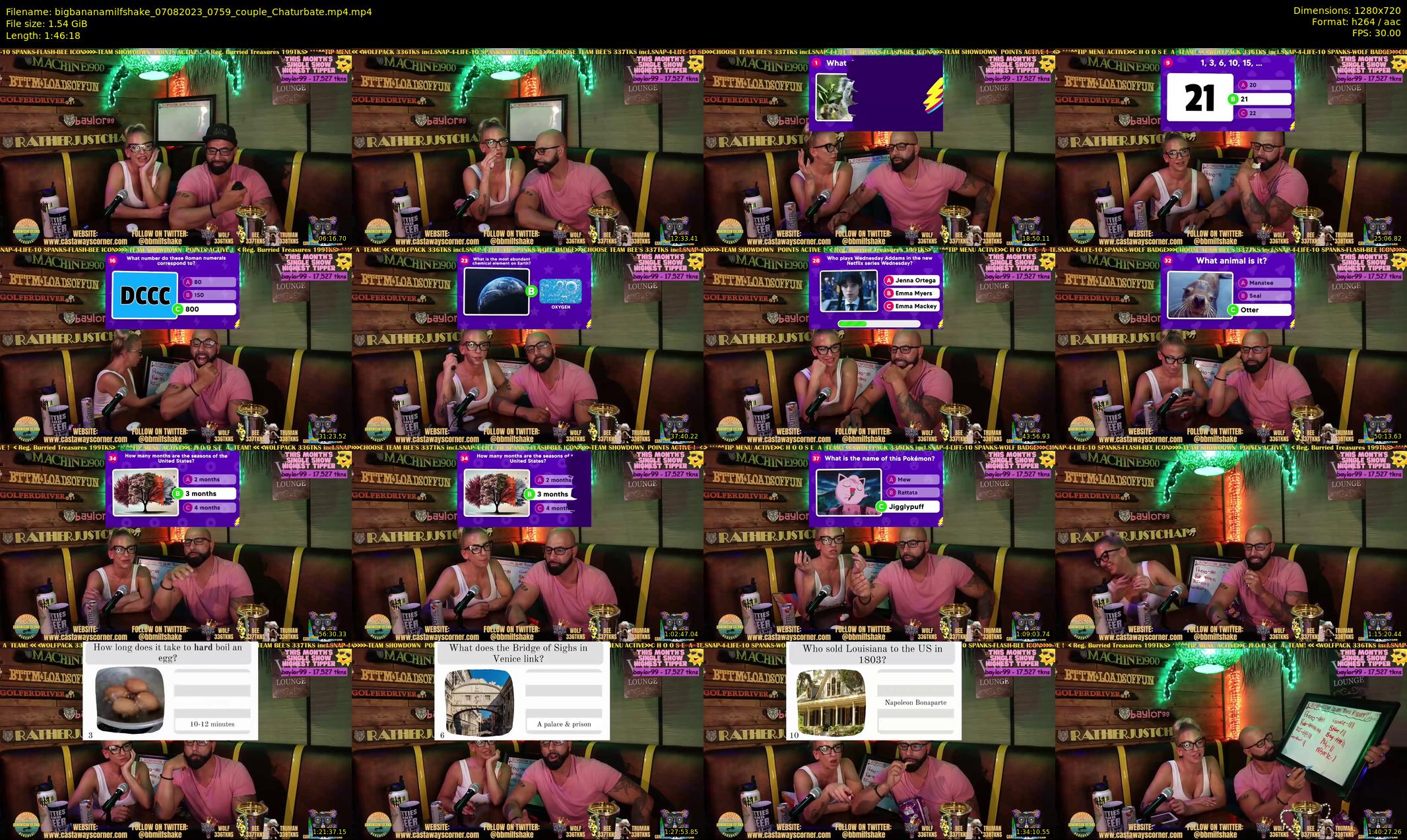 bigbananamilfshake — 107 minute Chaturbate couple cam show recording, 720p, Aug 7, 2023