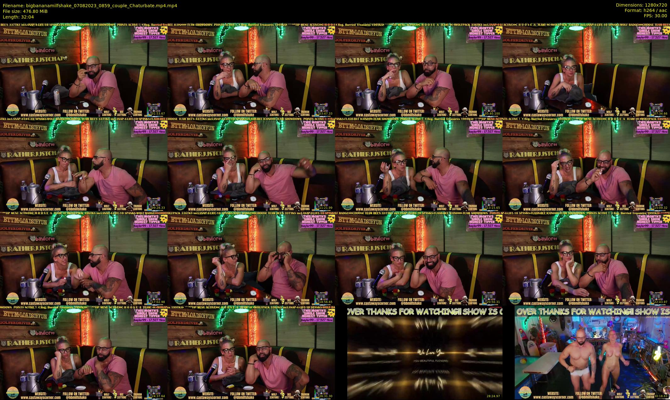 bigbananamilfshake — 33 minute Chaturbate couple cam show recording, 720p, Aug 7, 2023