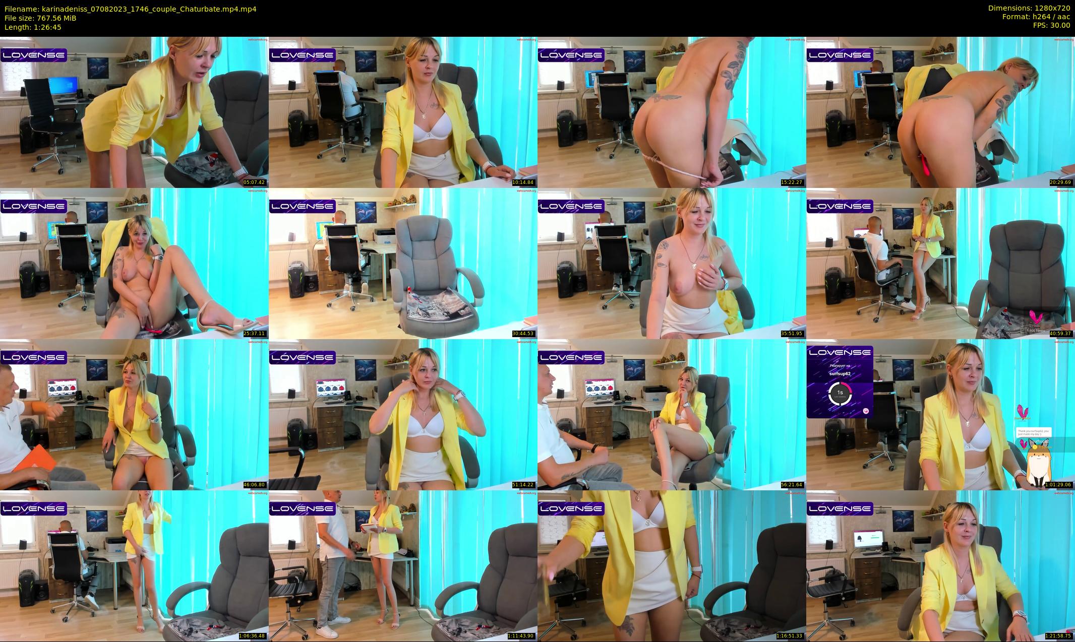karinadeniss — 87 minute Chaturbate couple cam show recording, 720p, Aug 7, 2023