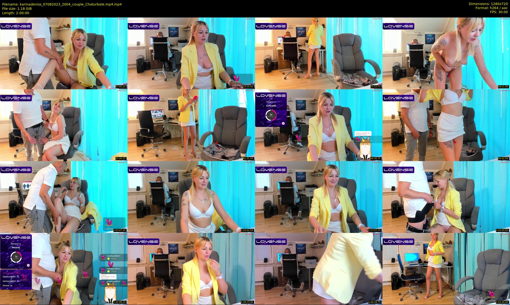 karinadeniss — 120 minute Chaturbate couple cam show recording, 720p, Aug 7, 2023