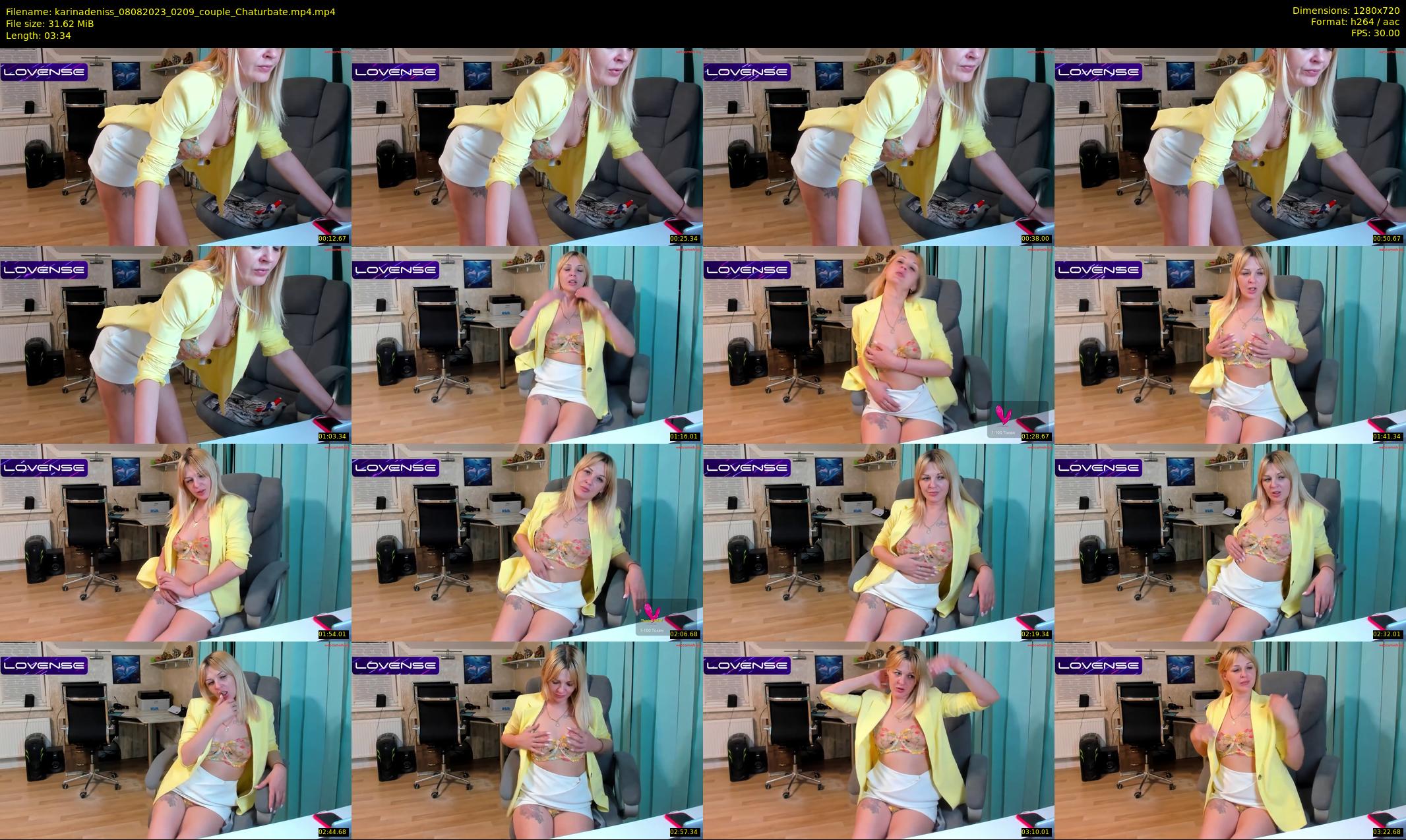 karinadeniss — 4 minute Chaturbate couple cam show recording, 720p, Aug 8, 2023
