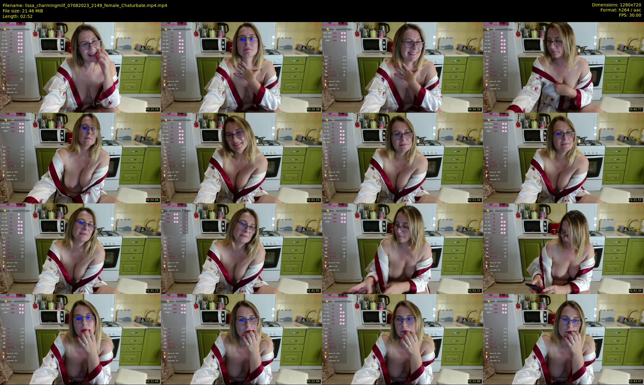 lissa_charmingmilf — 3 minute Chaturbate female cam show recording, 720p, Aug 7, 2023