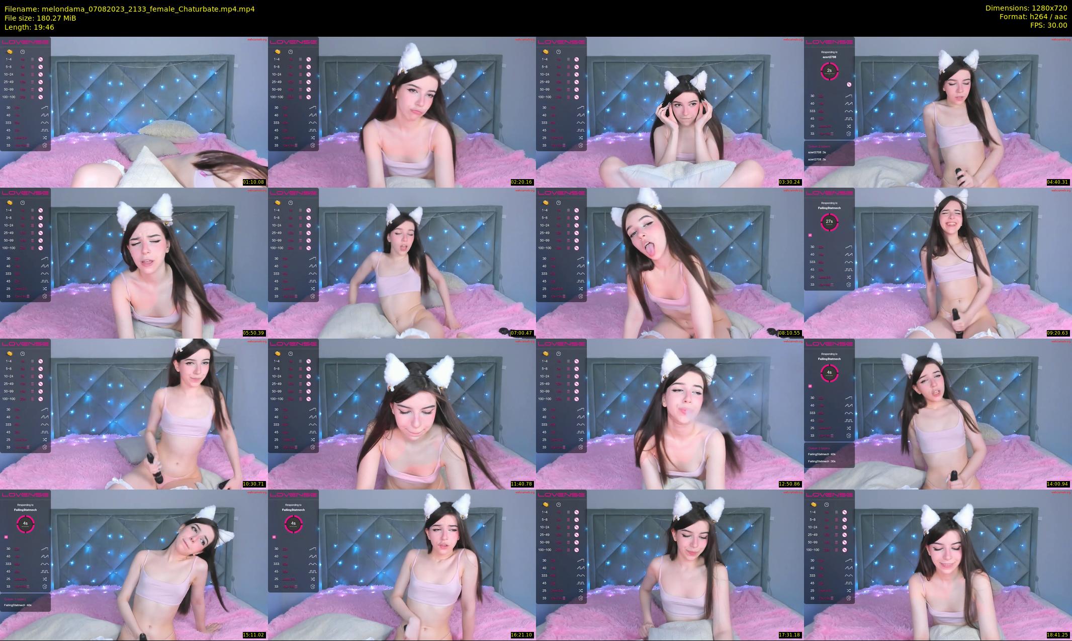 melondama — 20 minute Chaturbate female cam show recording, 720p, Aug 7, 2023