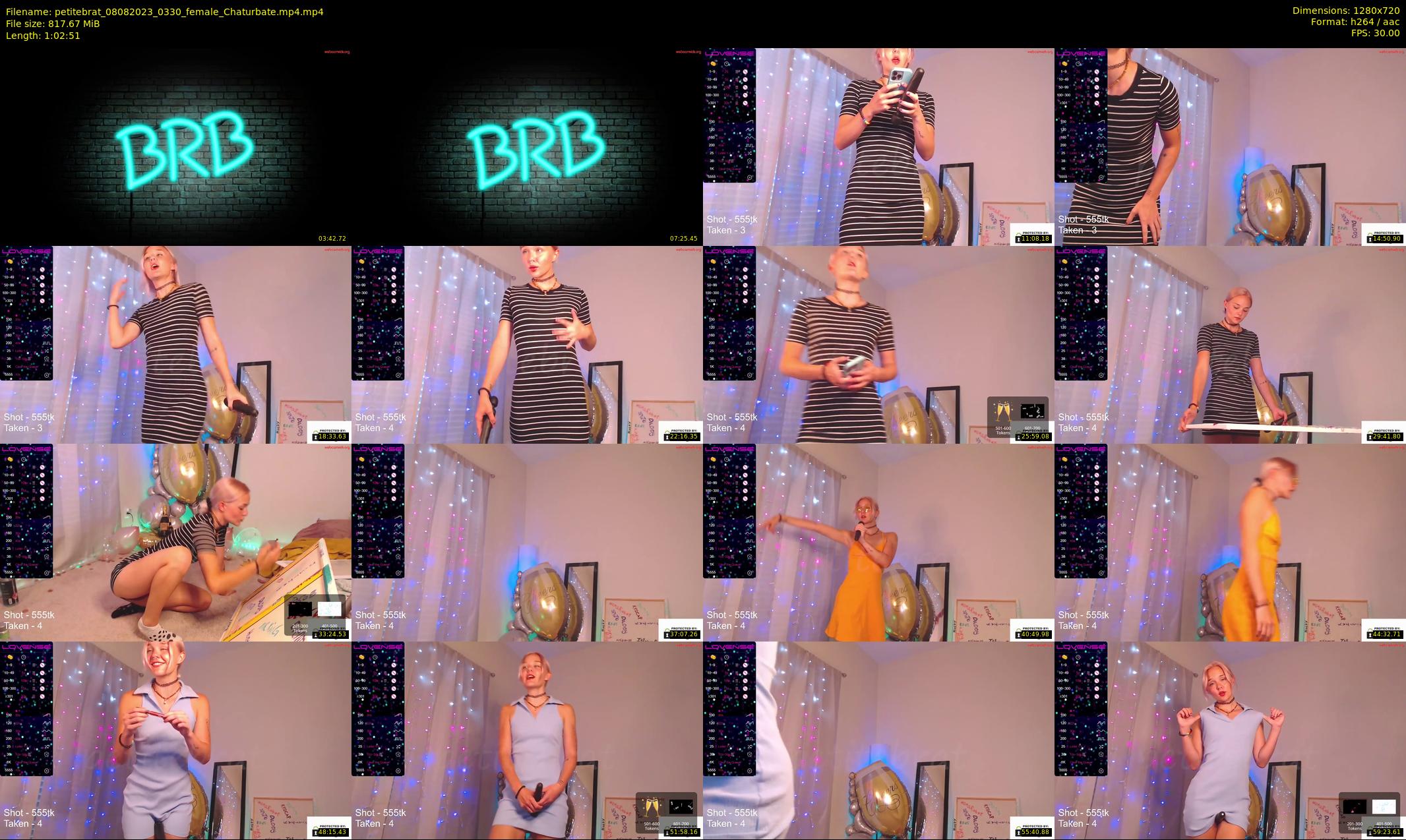 petitebrat — 63 minute Chaturbate female cam show recording, 720p, Aug 8, 2023