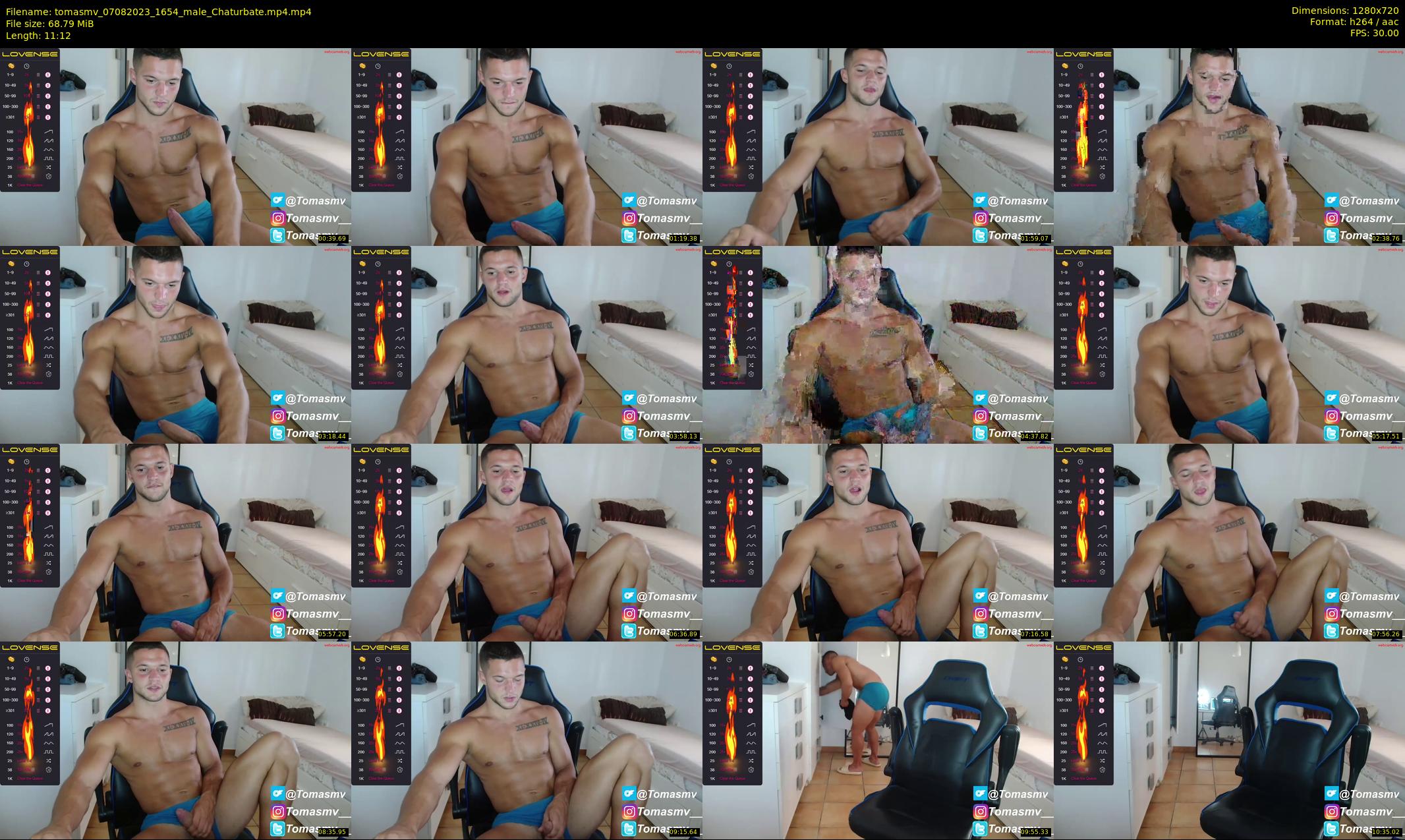 tomasmv — 12 minute Chaturbate male cam show recording, 720p, Aug 7, 2023