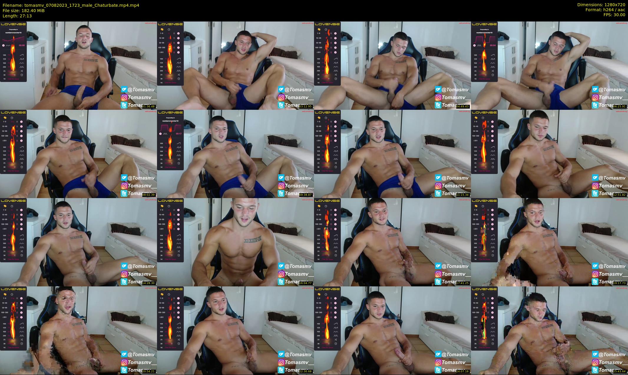 tomasmv — 28 minute Chaturbate male cam show recording, 720p, Aug 7, 2023