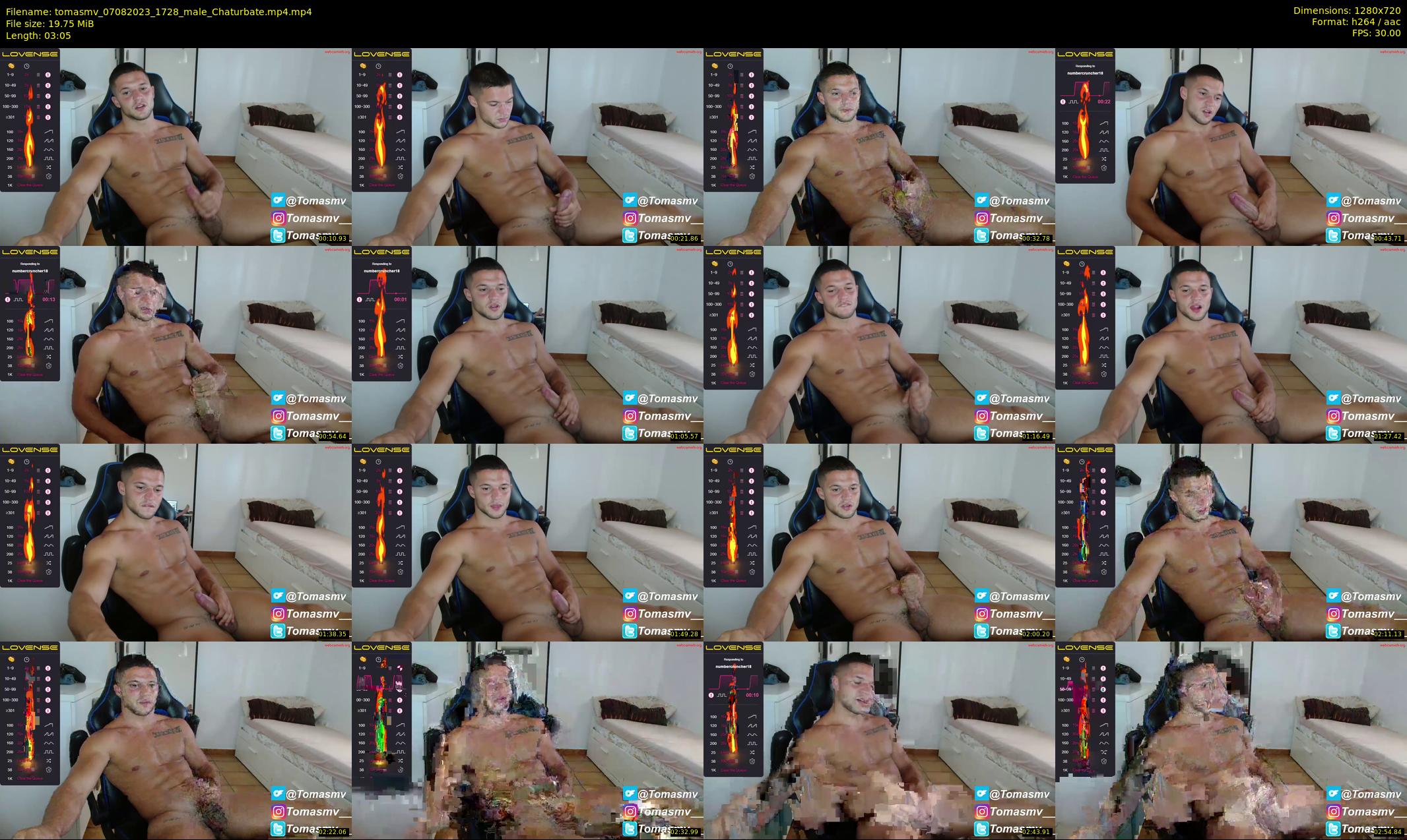 tomasmv — 4 minute Chaturbate male cam show recording, 720p, Aug 7, 2023