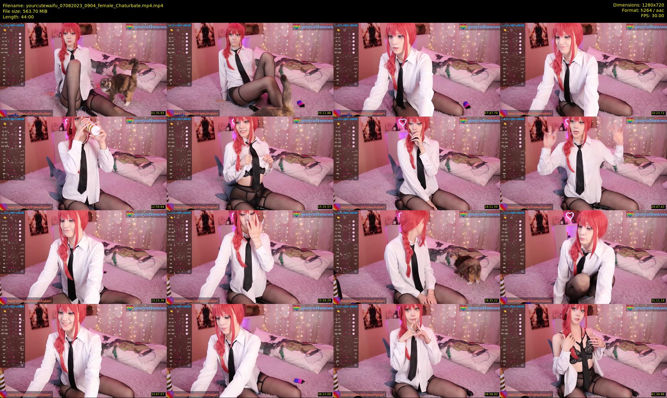 yourcutewaifu — 44 minute Chaturbate female cam show recording, 720p, Aug 7, 2023