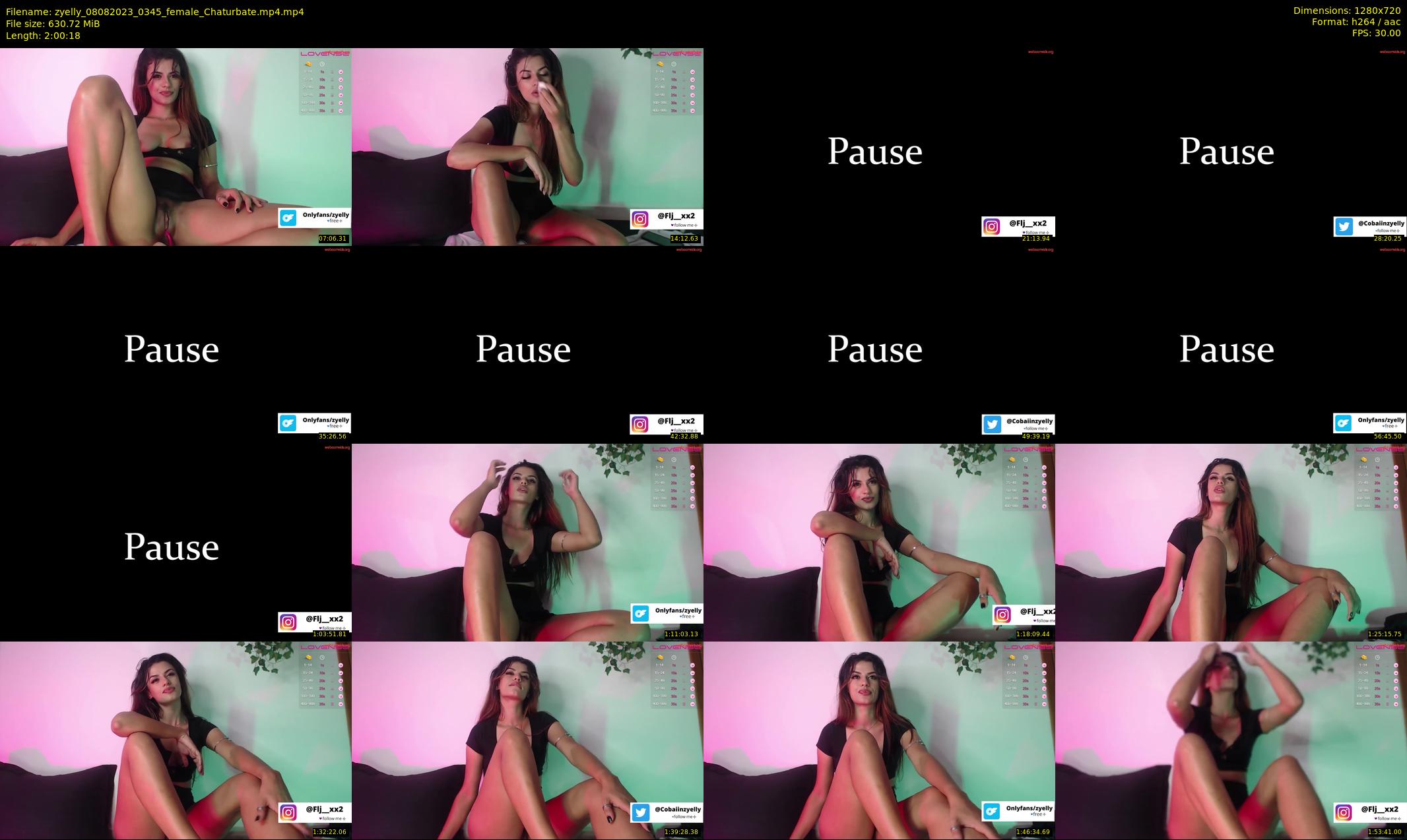 zyelly — 121 minute Chaturbate female cam show recording, 720p, Aug 8, 2023
