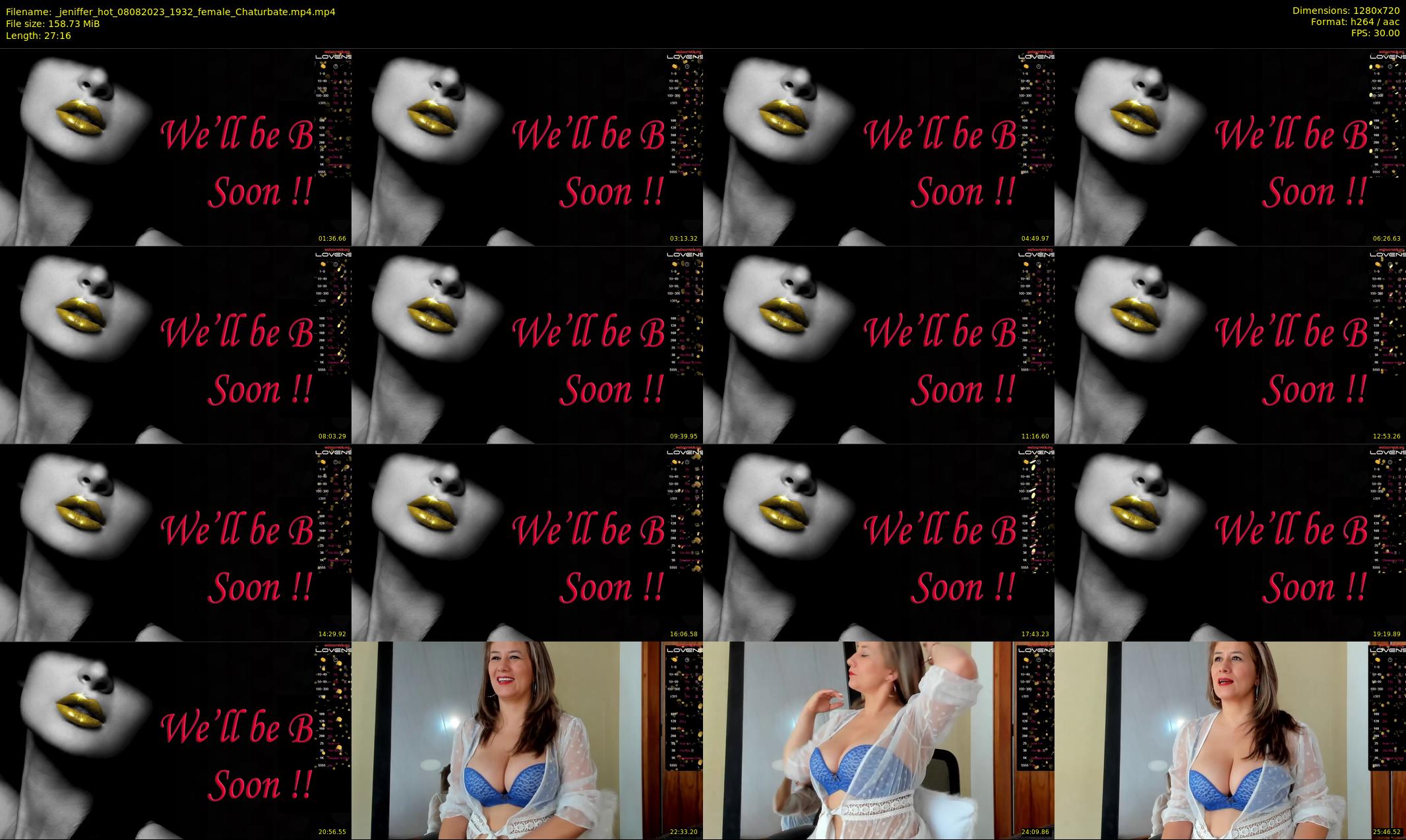 _jeniffer_hot — 28 minute Chaturbate female cam show recording, 720p, Aug 8, 2023