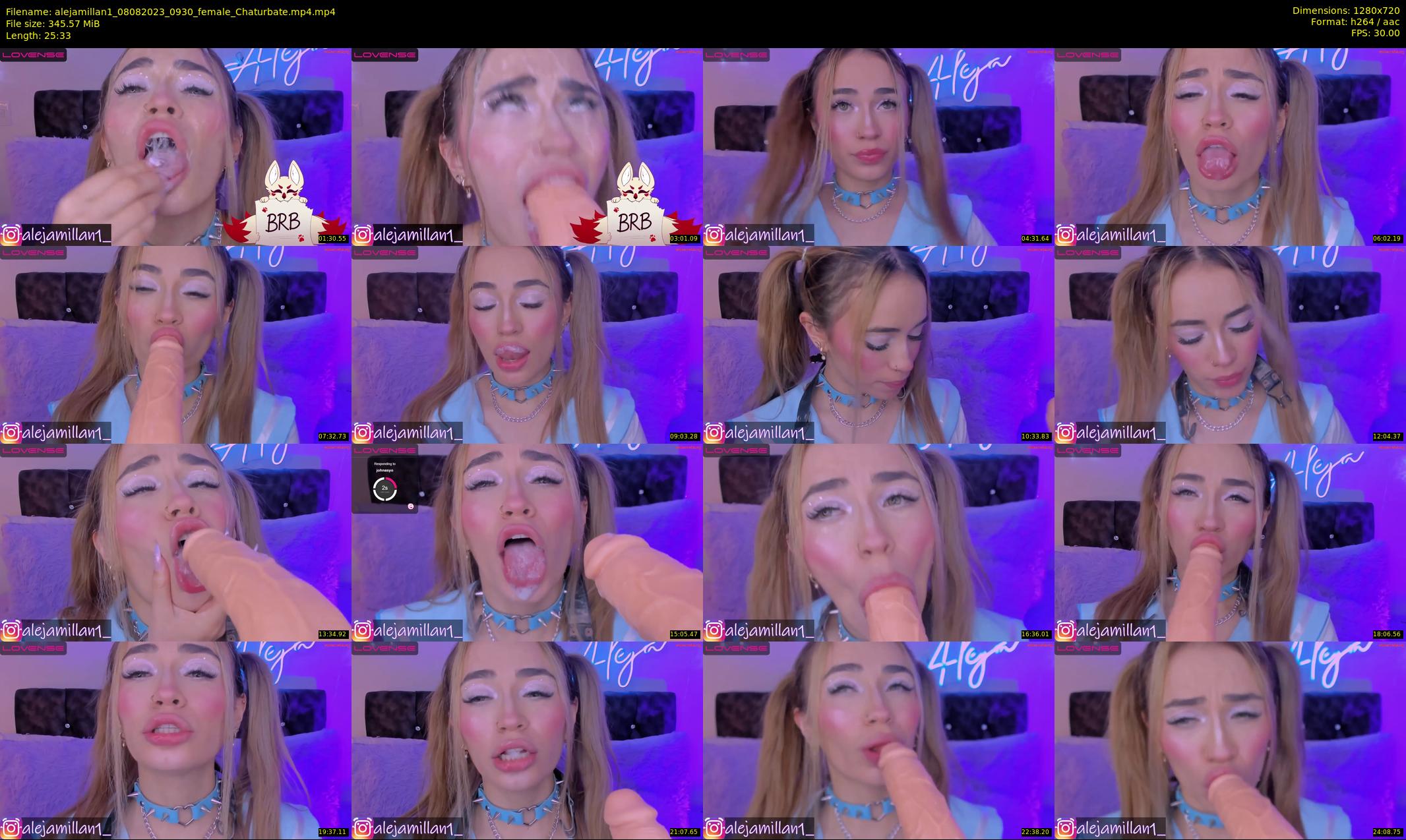 alejamillan1 — 26 minute Chaturbate female cam show recording, 720p, Aug 8, 2023