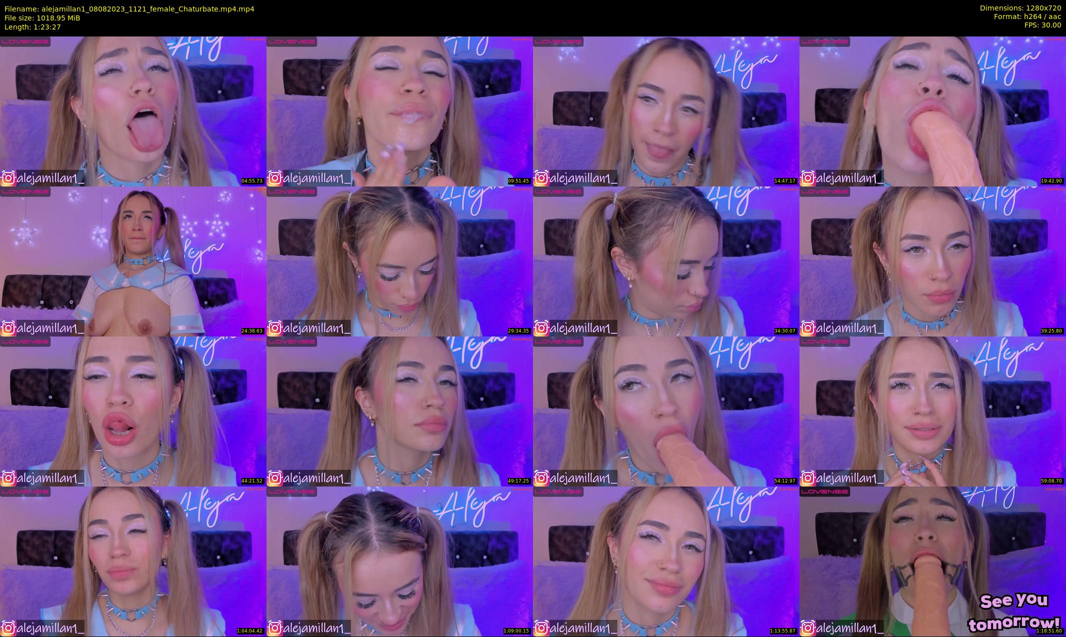 alejamillan1 — 84 minute Chaturbate female cam show recording, 720p, Aug 8, 2023