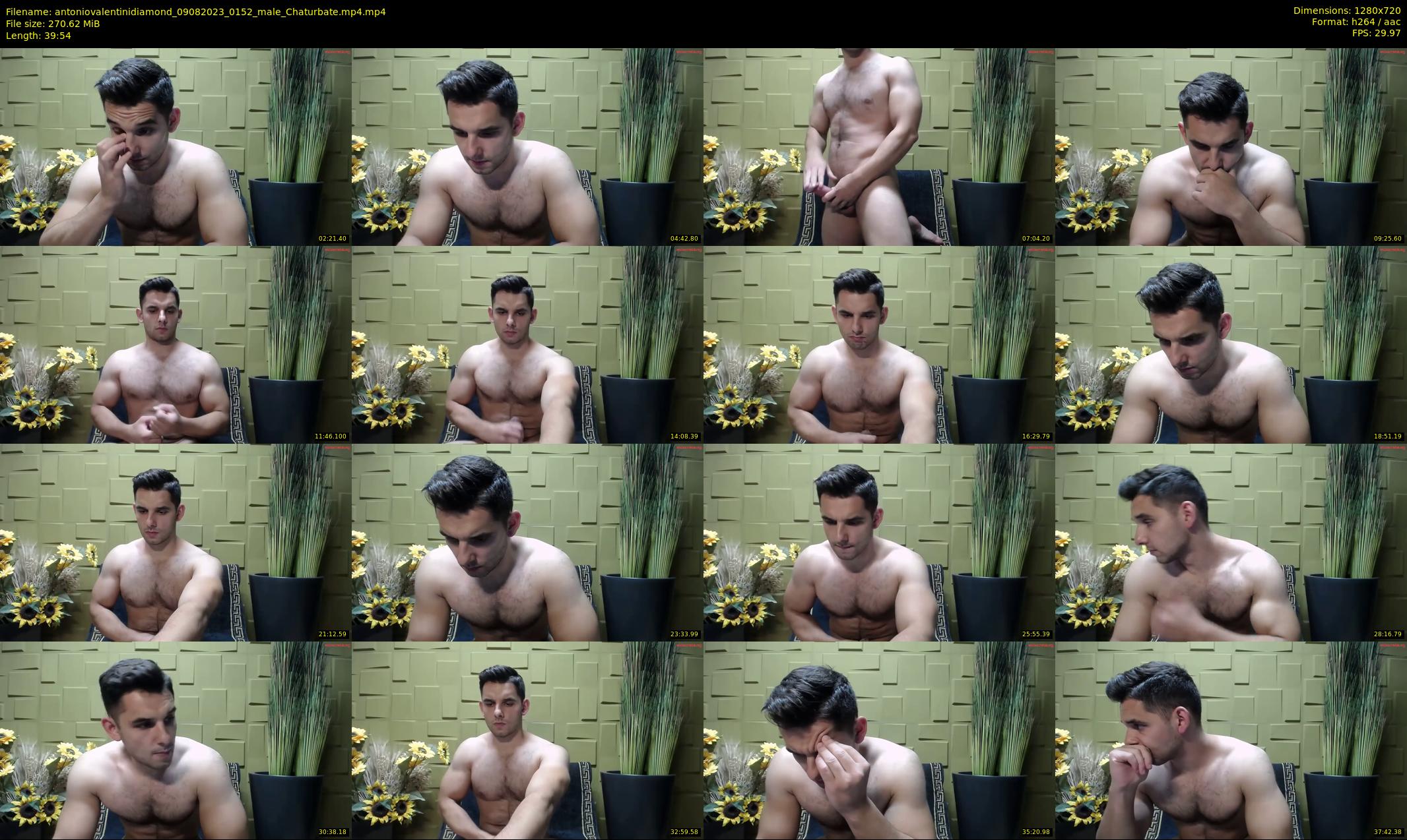 antoniovalentinidiamond — 40 minute Chaturbate male cam show recording, 720p, Aug 9, 2023