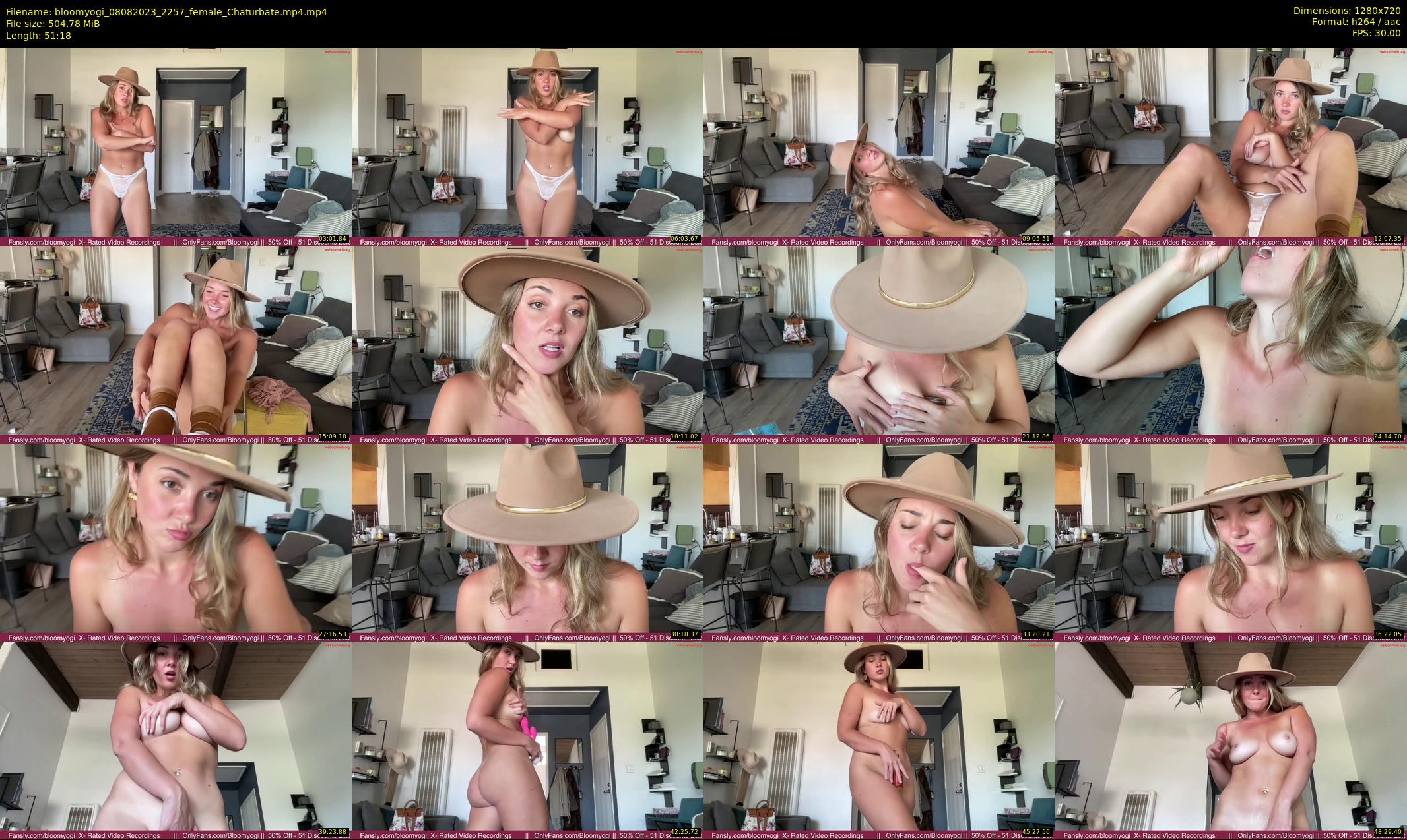 bloomyogi — 52 minute Chaturbate female cam show recording, 720p, Aug 8, 2023