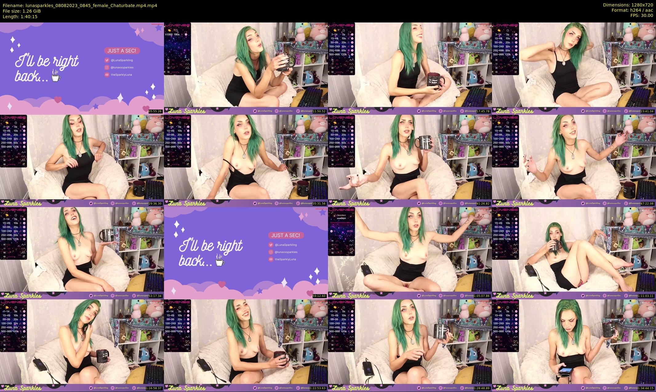 lunasparkles — 101 minute Chaturbate female cam show recording, 720p, Aug 8, 2023