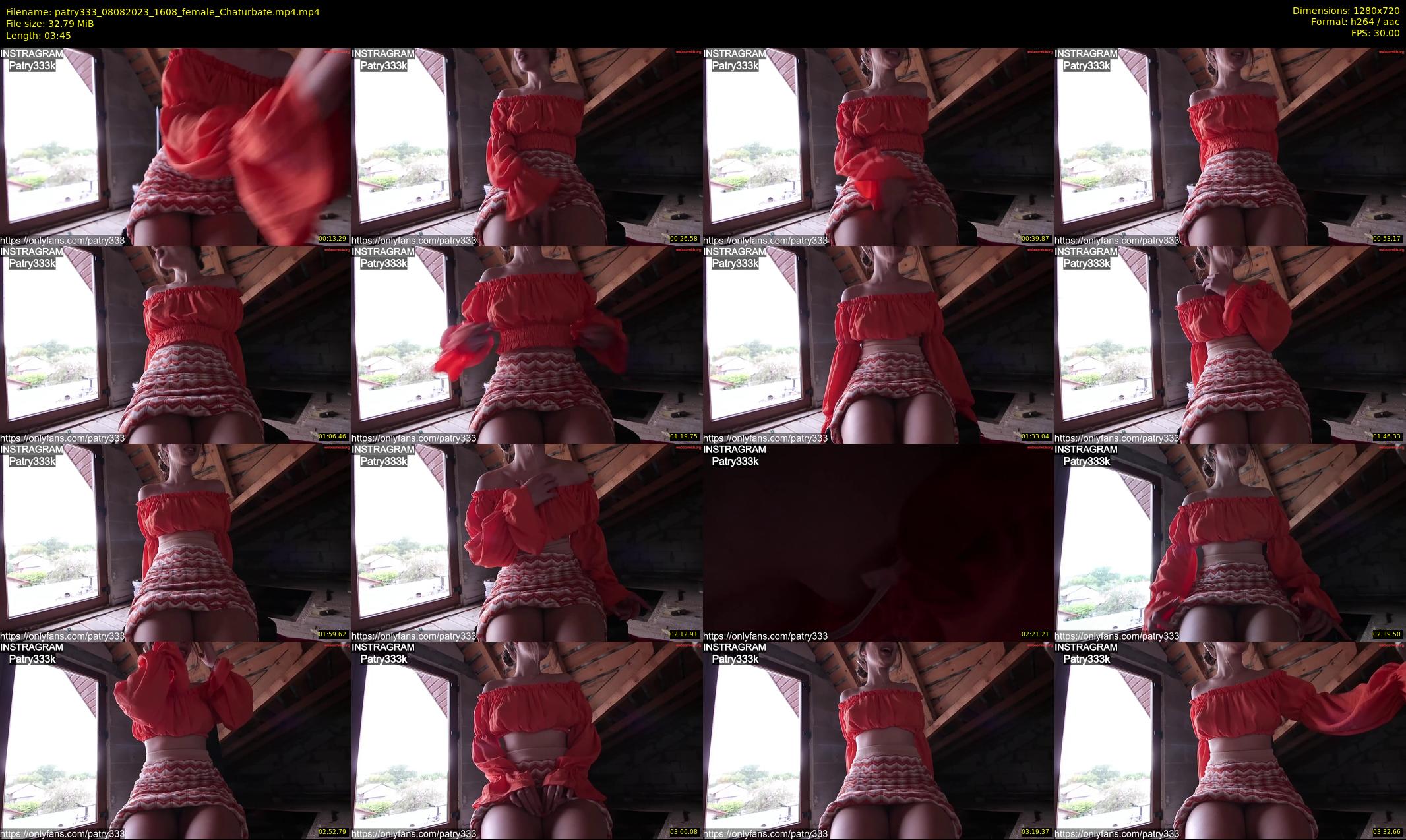patry333 — 4 minute Chaturbate female cam show recording, 720p, Aug 8, 2023