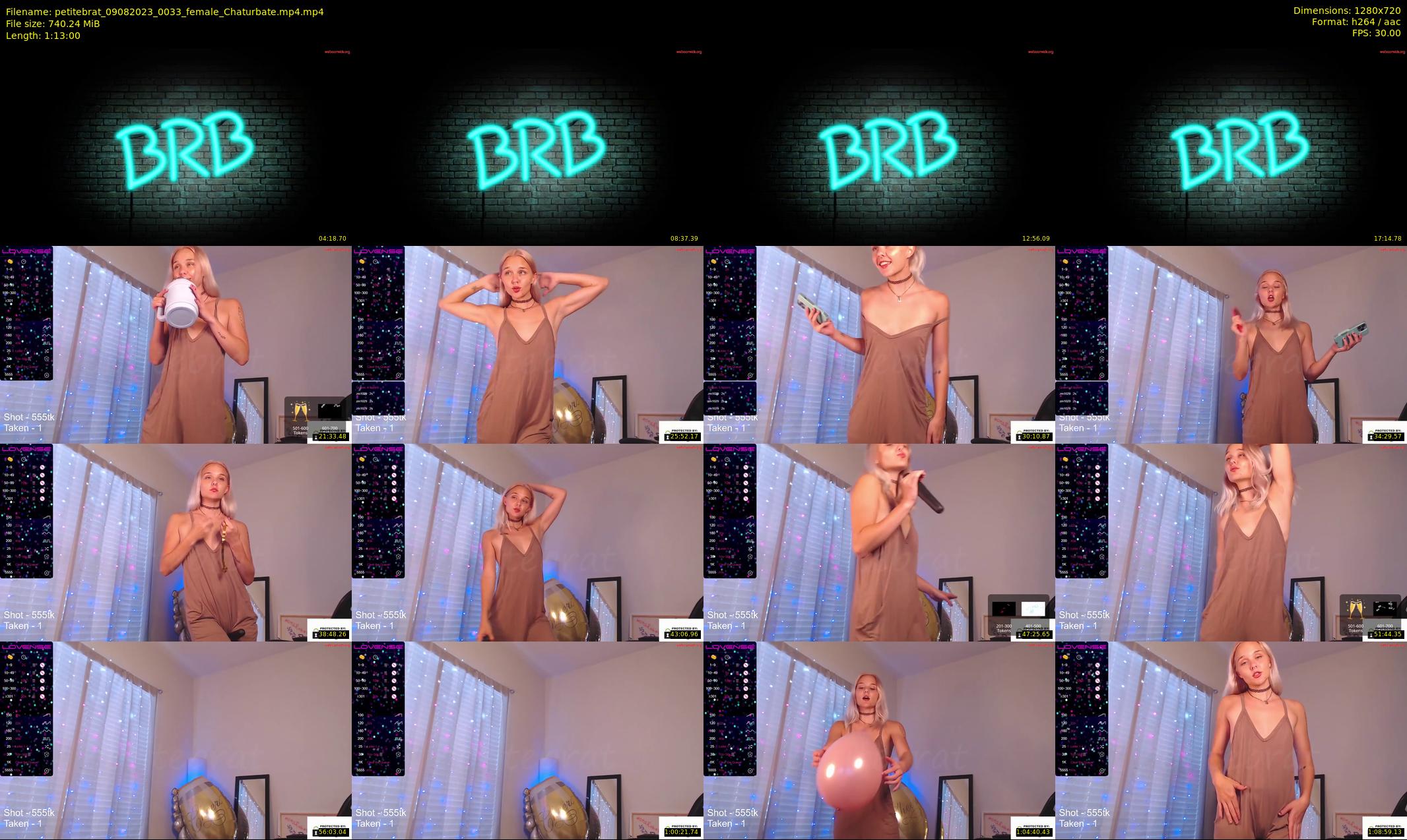petitebrat — 73 minute Chaturbate female cam show recording, 720p, Aug 9, 2023