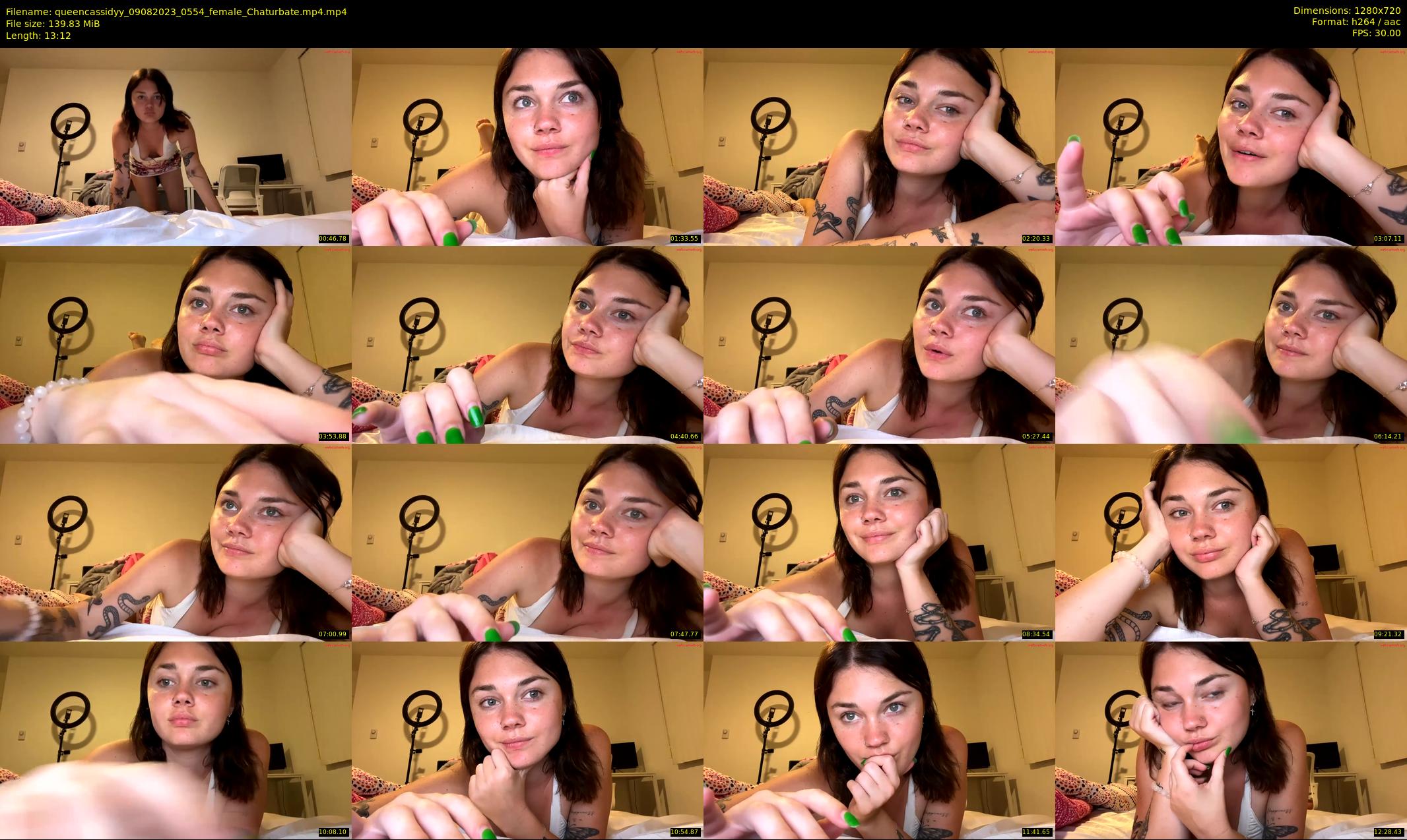 queencassidyy — 14 minute Chaturbate female cam show recording, 720p, Aug 9, 2023