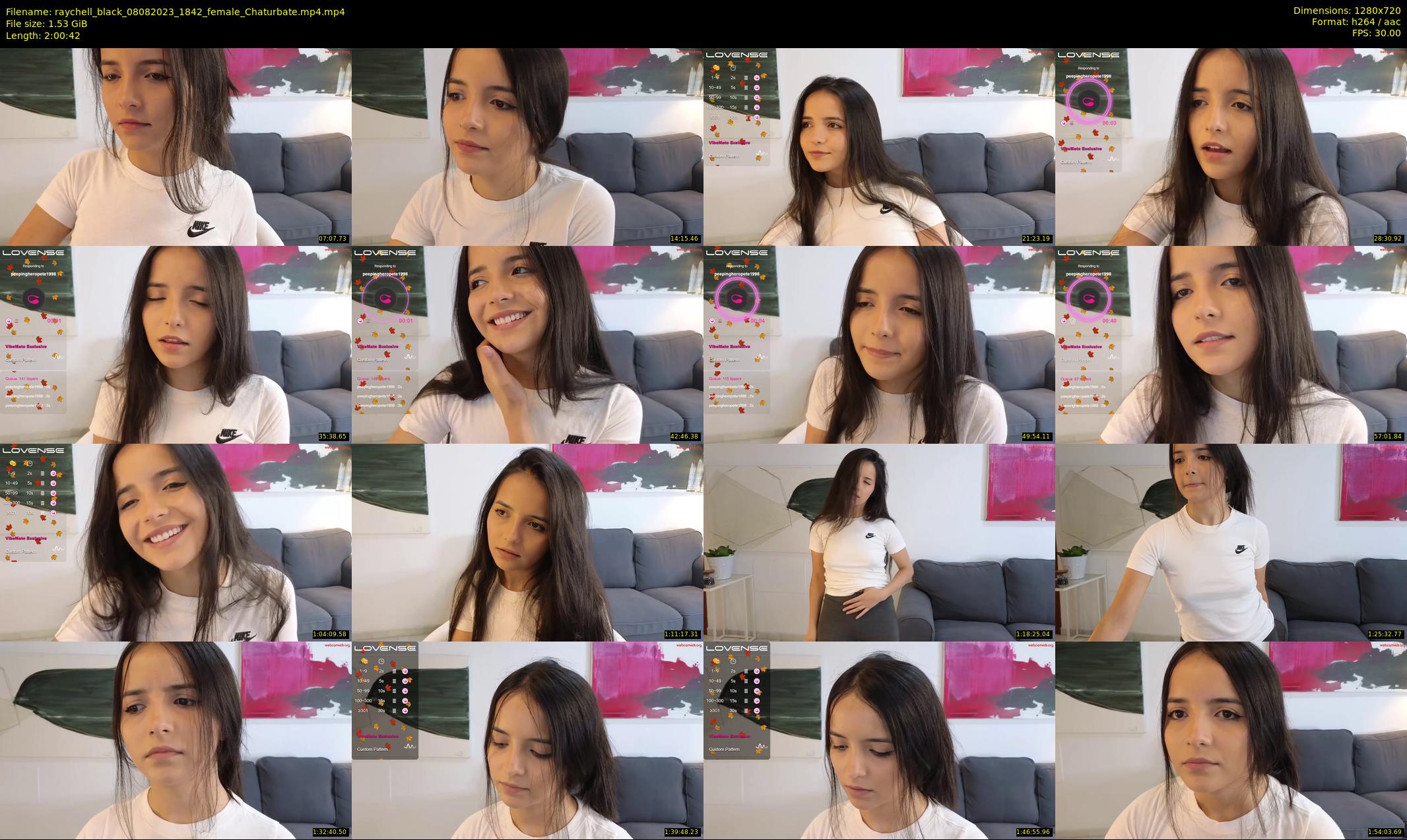 raychell_black — 121 minute Chaturbate female cam show recording, 720p, Aug 8, 2023