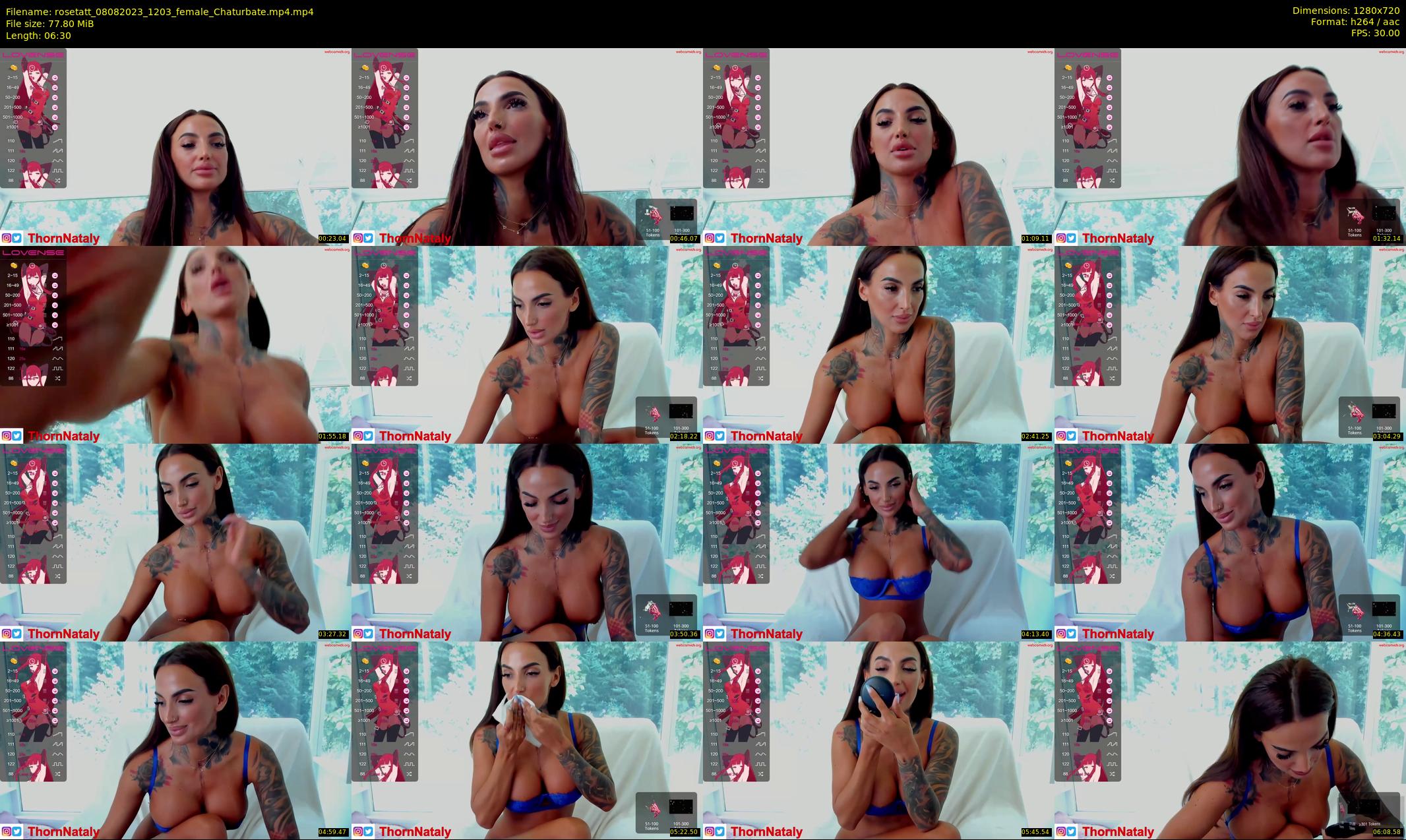 rosetatt — 7 minute Chaturbate female cam show recording, 720p, Aug 8, 2023