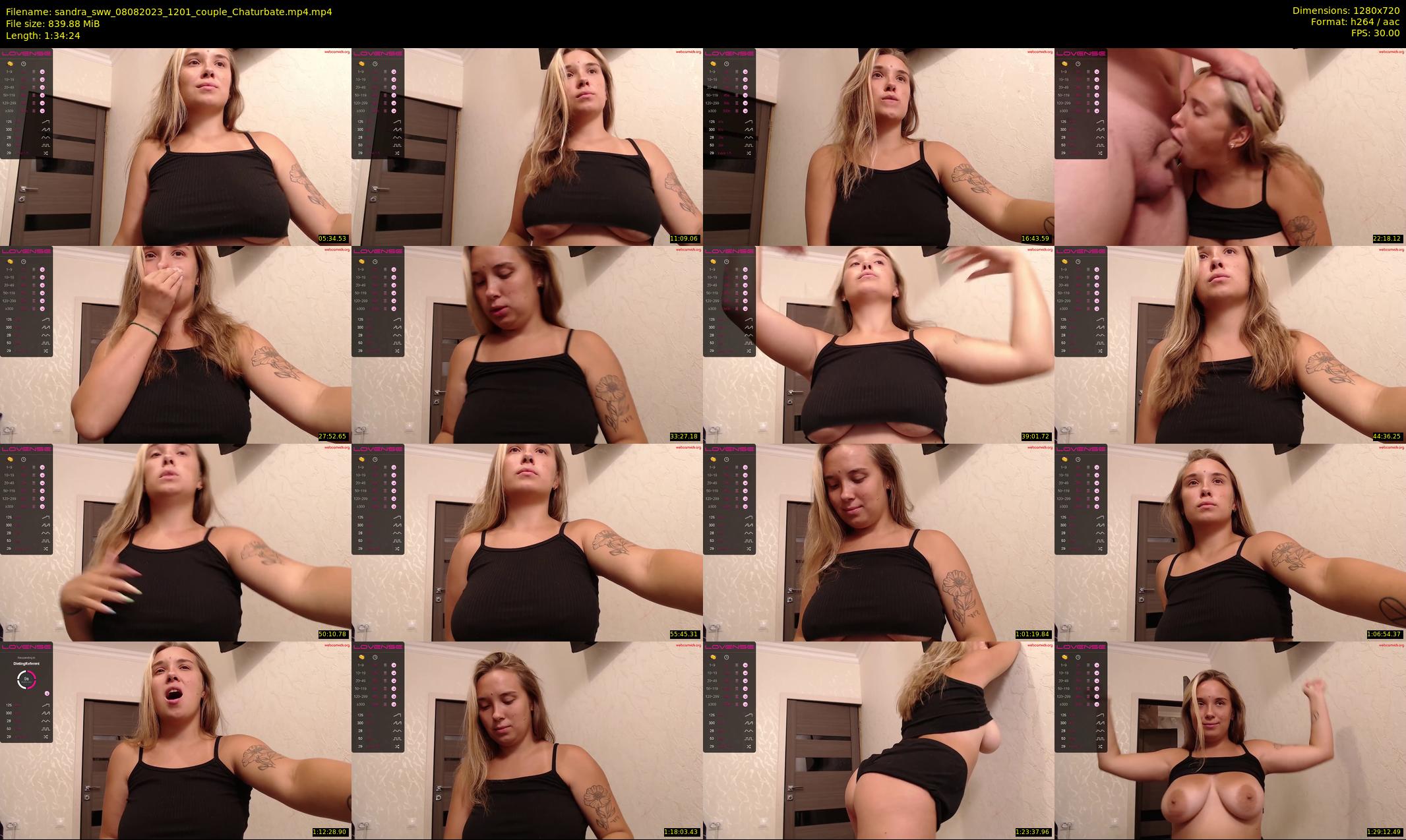 sandra_sww — 95 minute Chaturbate couple cam show recording, 720p, Aug 8, 2023