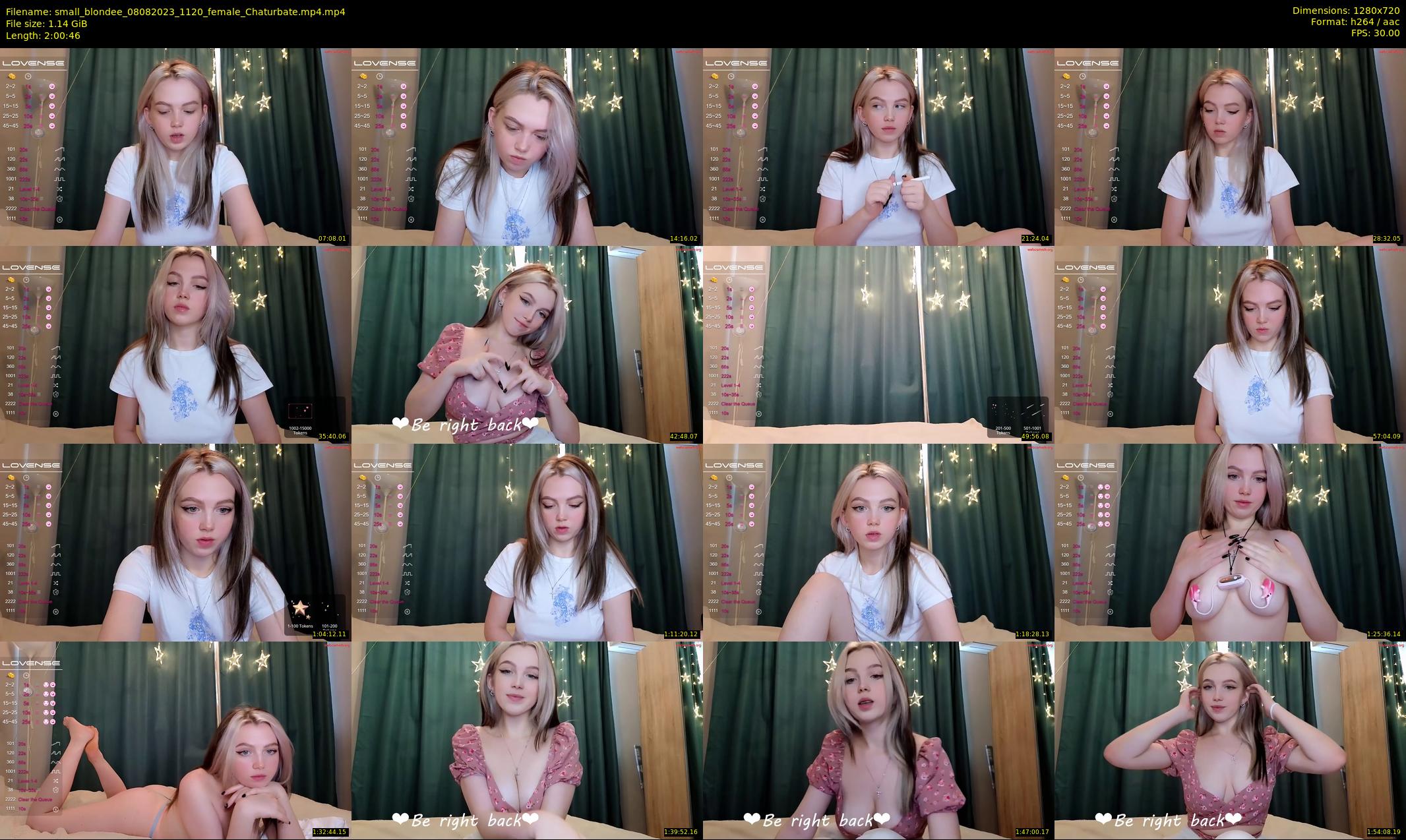small_blondee — 121 minute Chaturbate female cam show recording, 720p, Aug 8, 2023