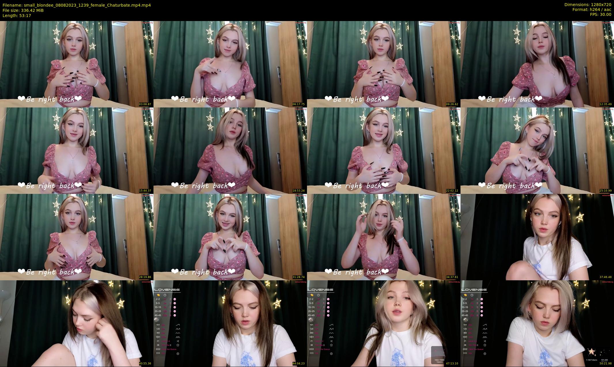small_blondee — 54 minute Chaturbate female cam show recording, 720p, Aug 8, 2023