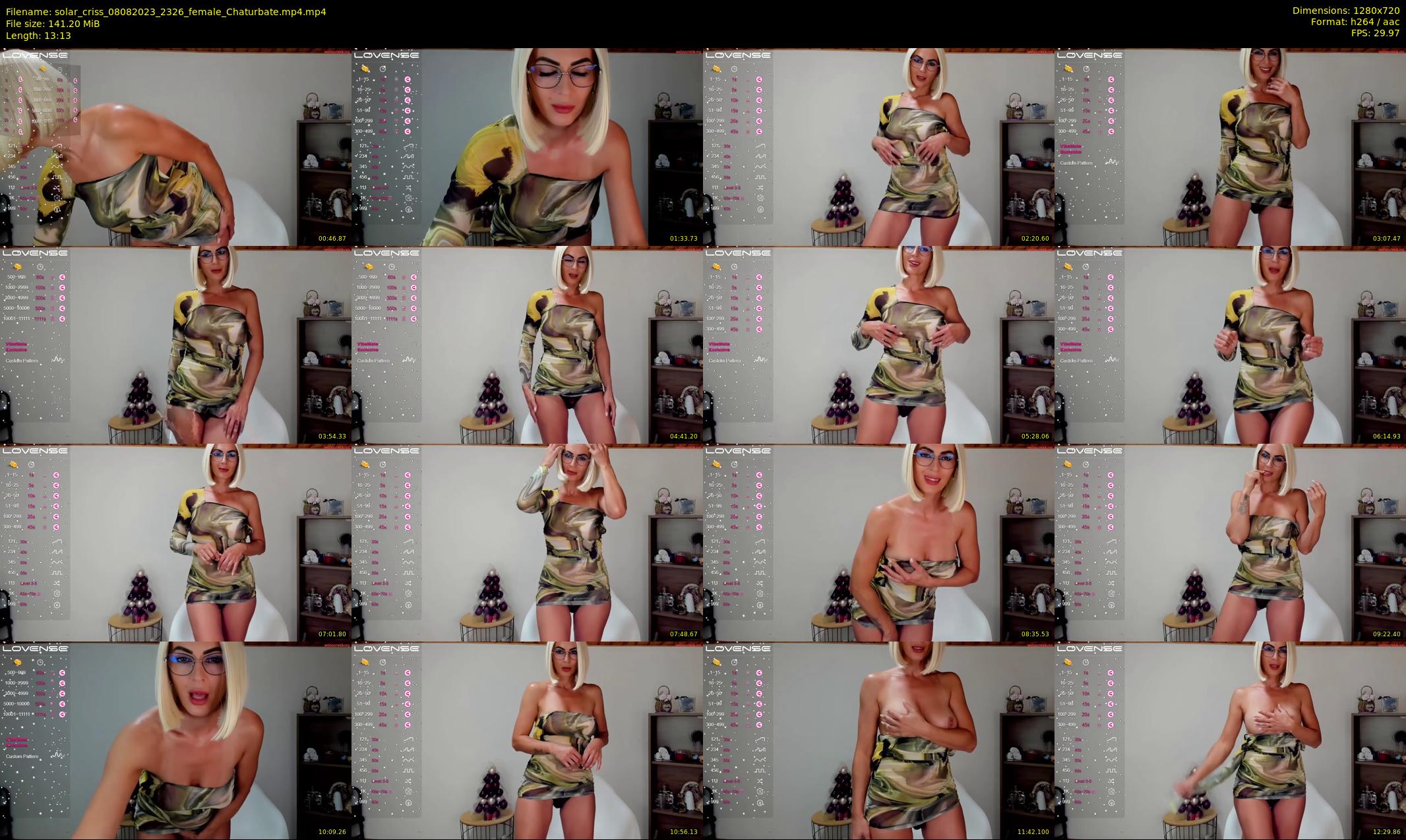 solar_criss — 14 minute Chaturbate female cam show recording, 720p, Aug 8, 2023