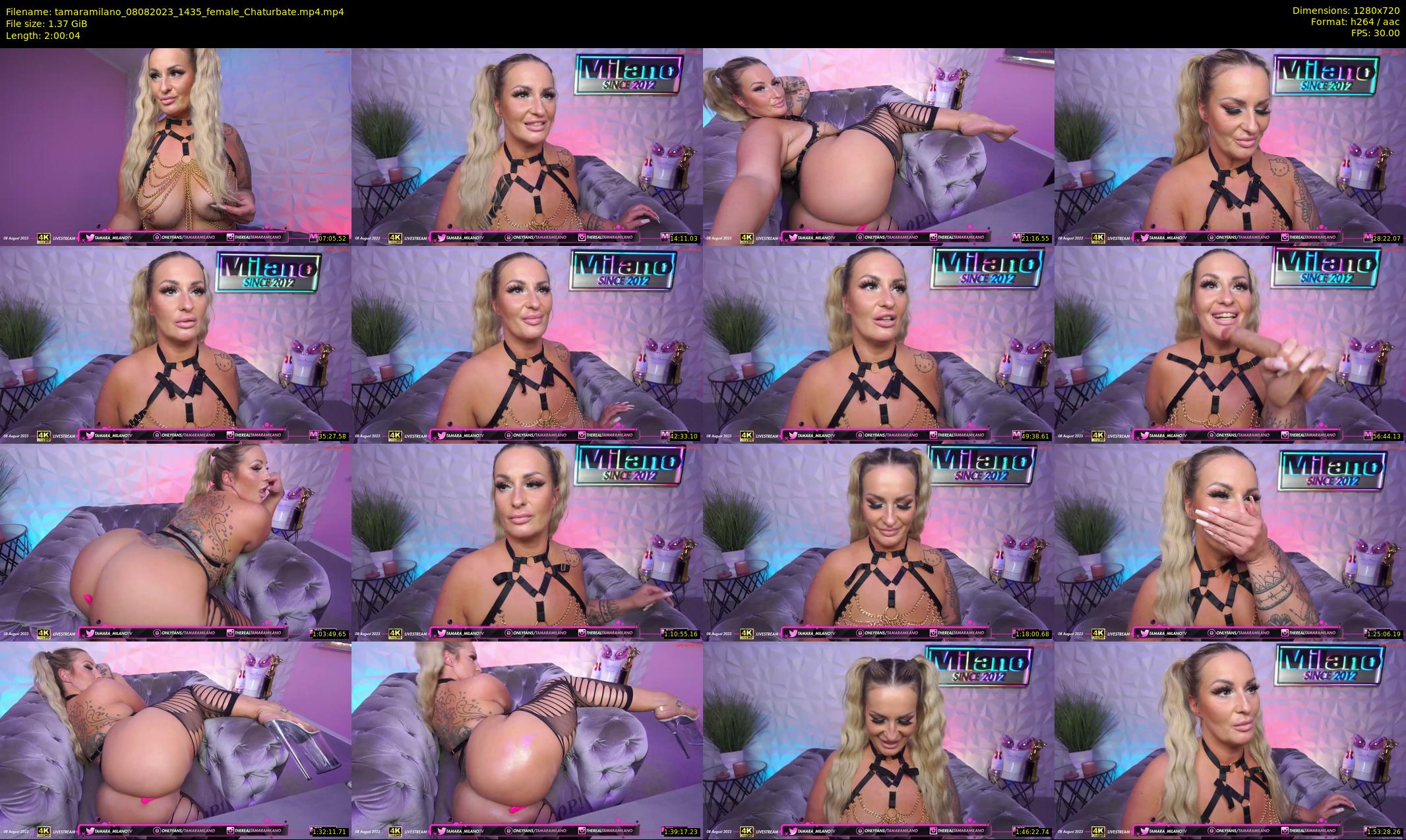 tamaramilano — 121 minute Chaturbate female cam show recording, 720p, Aug 8, 2023