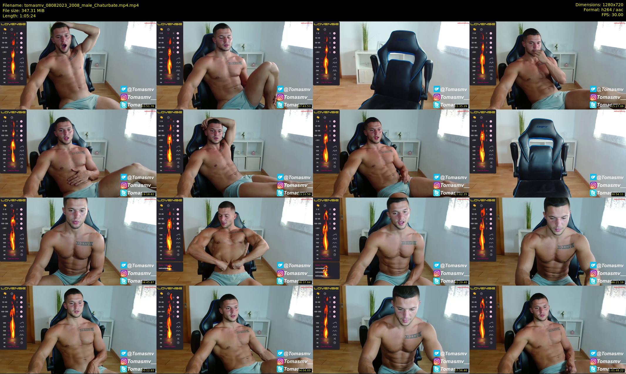 tomasmv — 66 minute Chaturbate male cam show recording, 720p, Aug 8, 2023