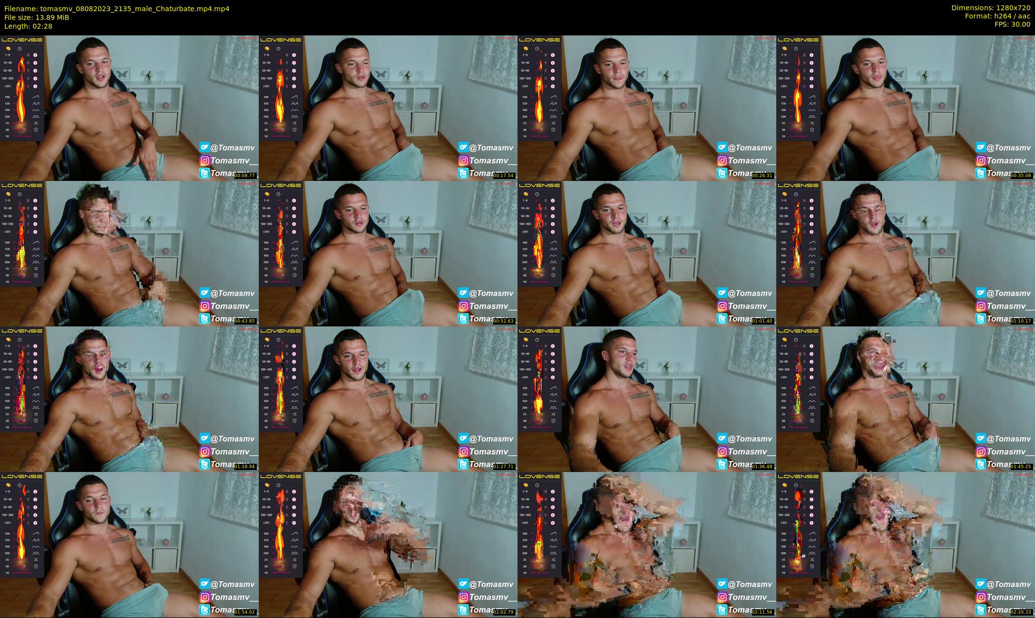 tomasmv — 3 minute Chaturbate male cam show recording, 720p, Aug 8, 2023