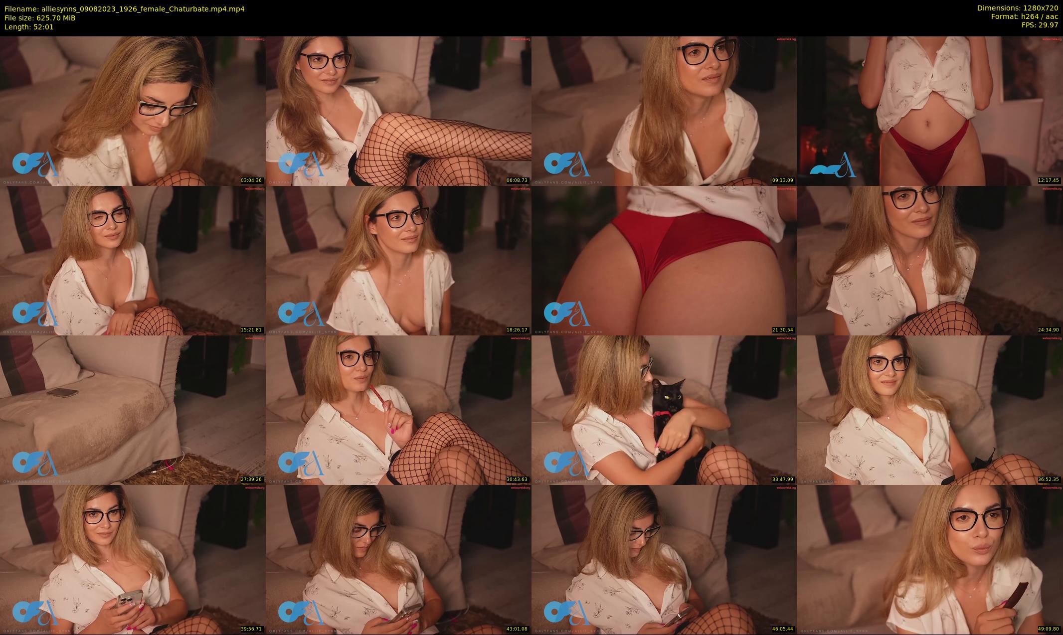 alliesynns — 53 minute Chaturbate female cam show recording, 720p, Aug 9, 2023