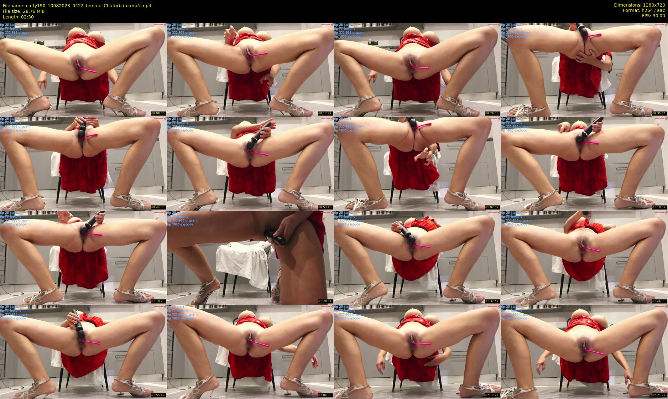 catty190 — 3 minute Chaturbate female cam show recording, 720p, Aug 10, 2023